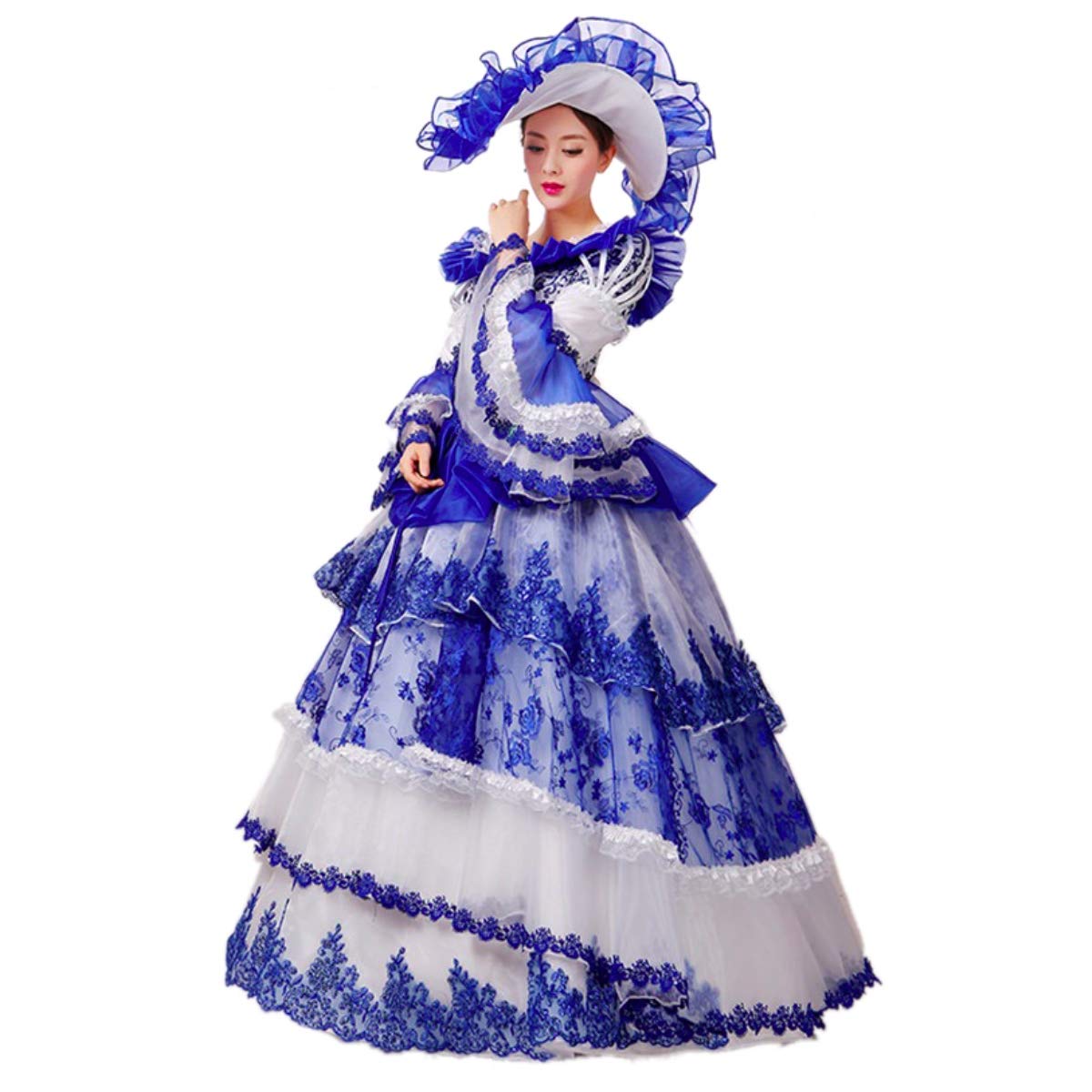 Elegant Baroque Marie Antoinette Dress - 18th Century Renaissance Historical Costume for Masquerade Balls, Medieval Reenactments & Themed Parties