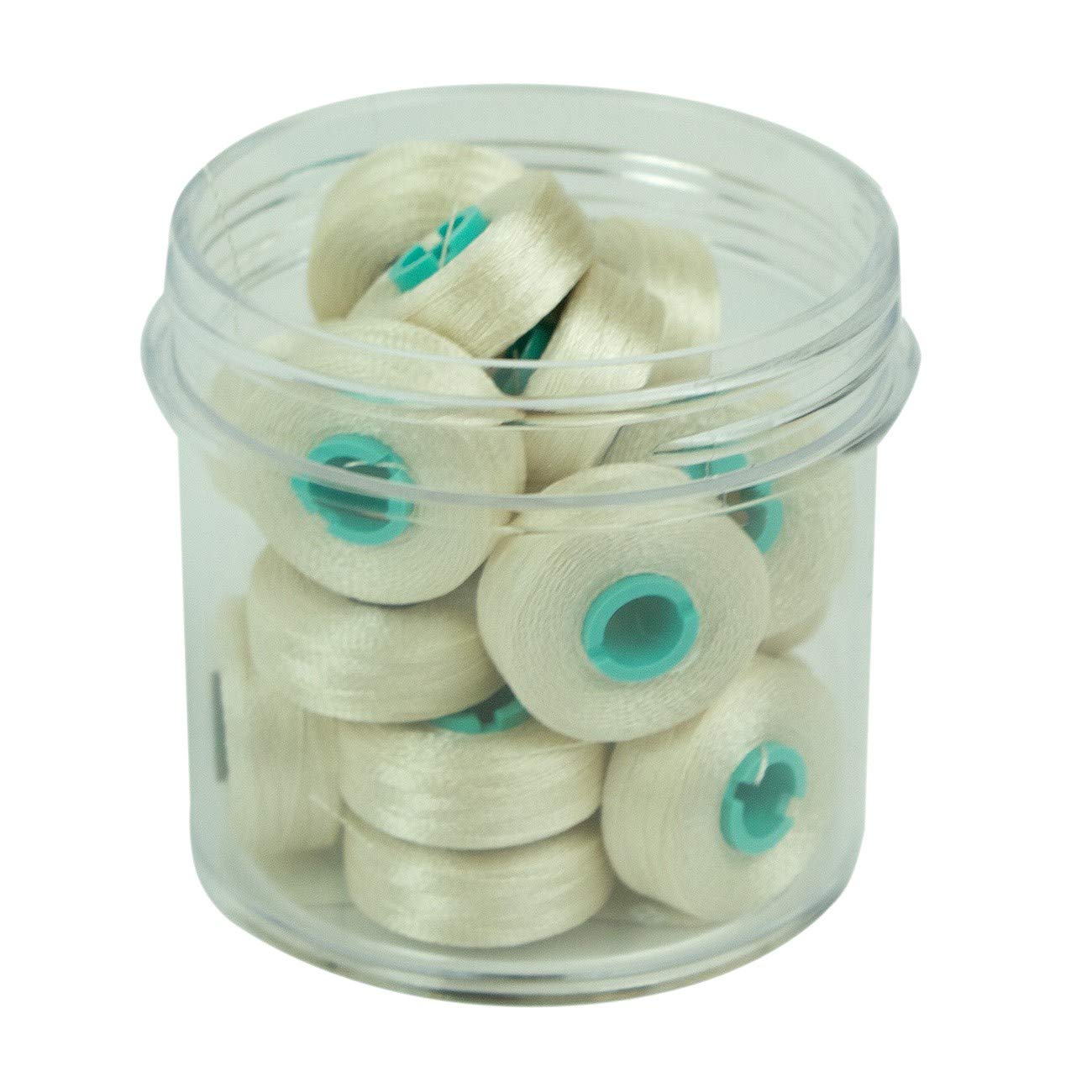 Magna-Quilt Delights Style L 74-Yard Pre-Wound Bobbins - Cream (20-Pack) for Quilting, Sewing & Embroidery Machines | Perfect for Home Crafting & Professional Use