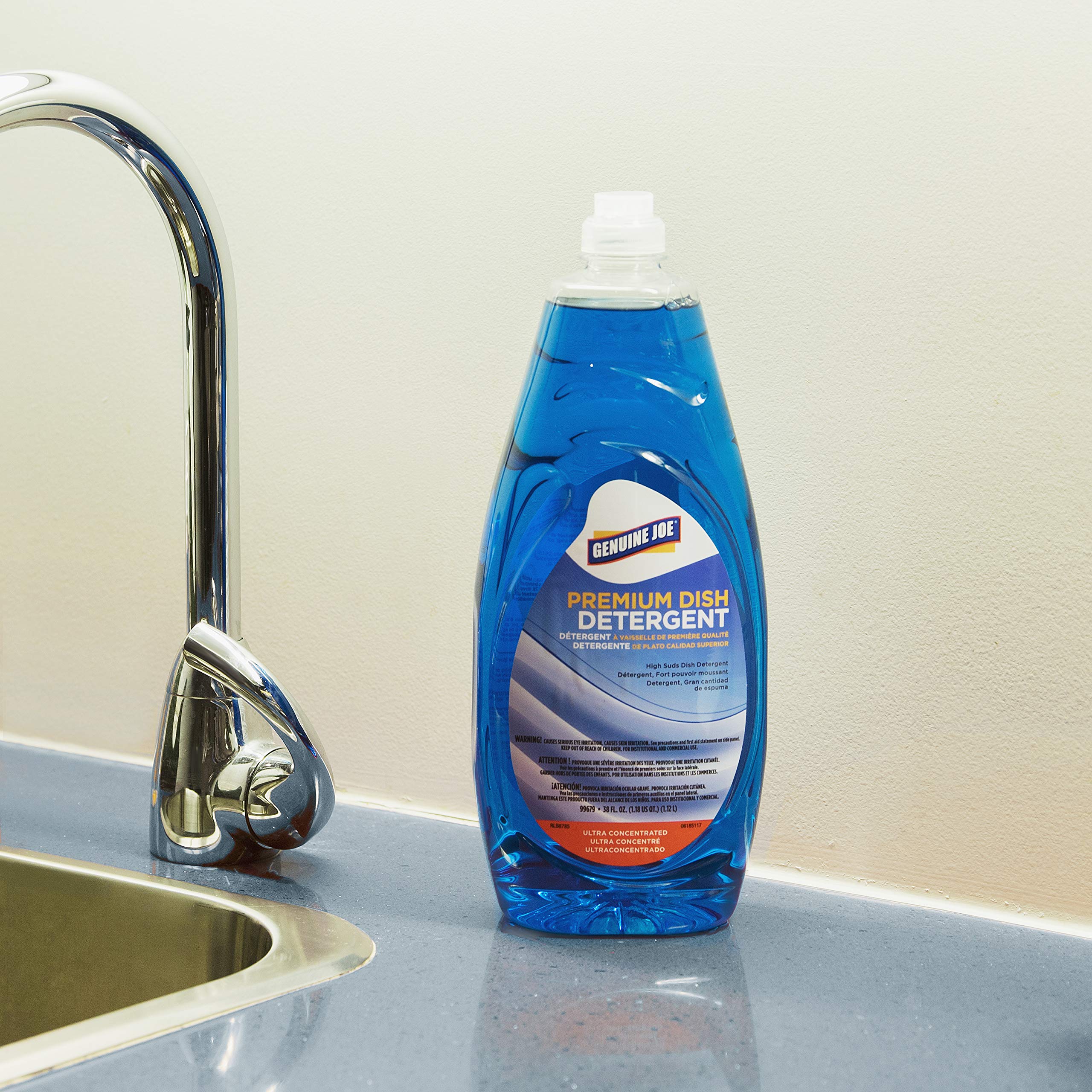 Genuine Joe Premium Dish Detergent - Heavy Duty Degreaser for Pots, Pans & Dishes | Eco-Friendly & Powerful Cleaning | Perfect for Kitchen, Restaurant & Commercial Use