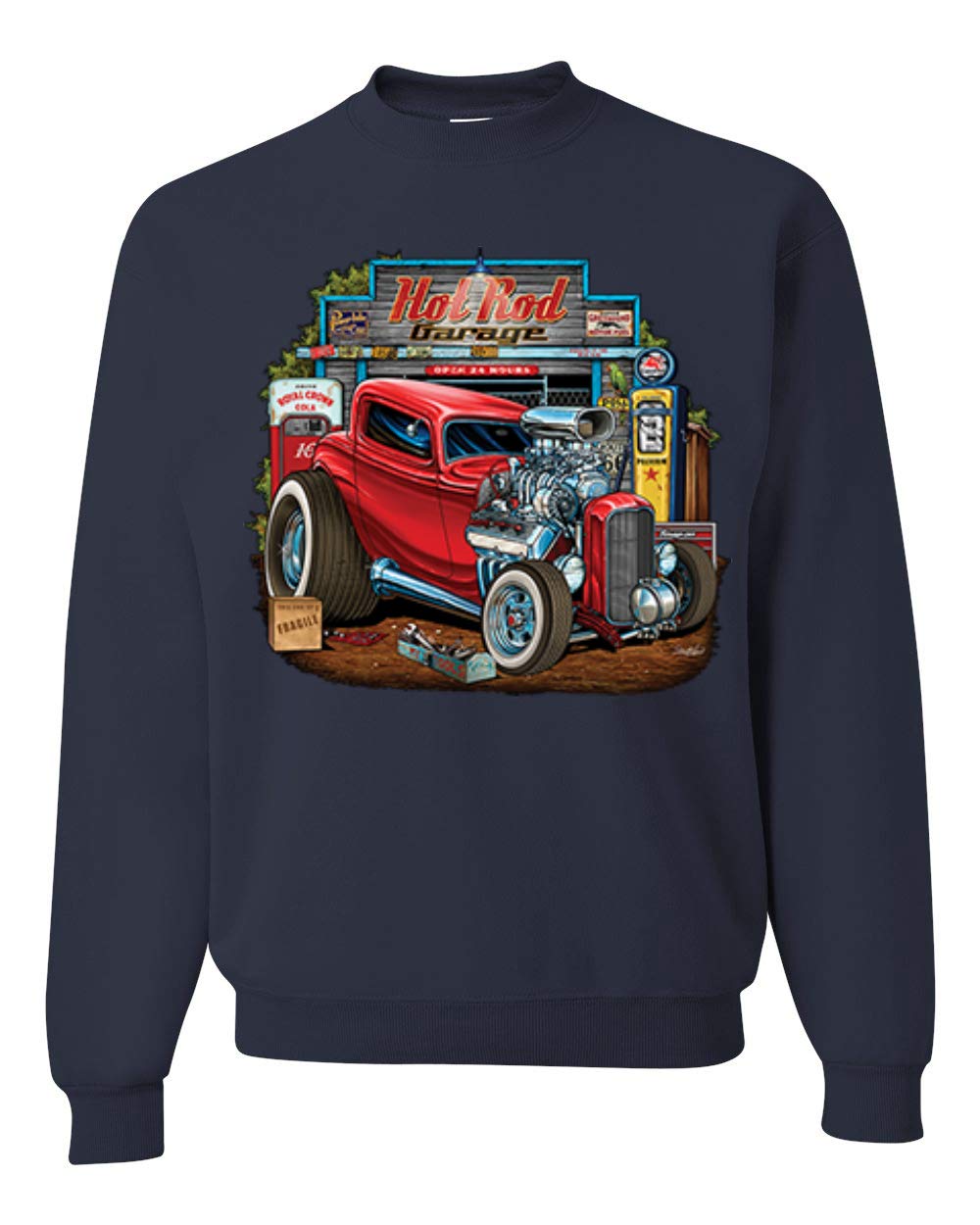 Vintage Hot Rod Graphic Sweatshirt - Wild Bobby Retro Car & Truck Unisex Crewneck - Perfect for Car Enthusiasts & Casual Streetwear