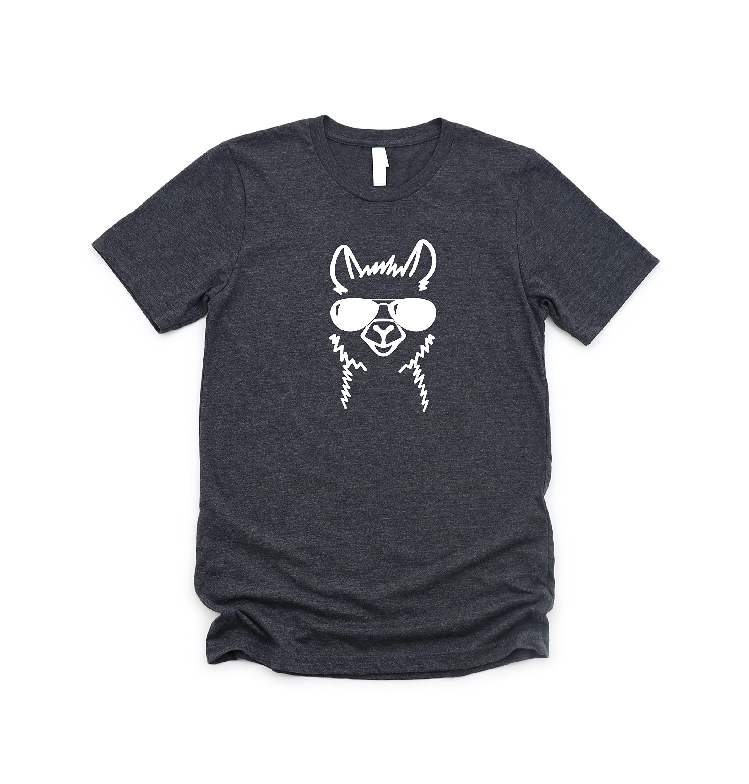 Stylish Llama Print T-Shirt for Women - Soft Cotton Cute Alpaca Graphic Tee - Perfect Casual Outfit & Unique Gift Idea for Animal Lovers