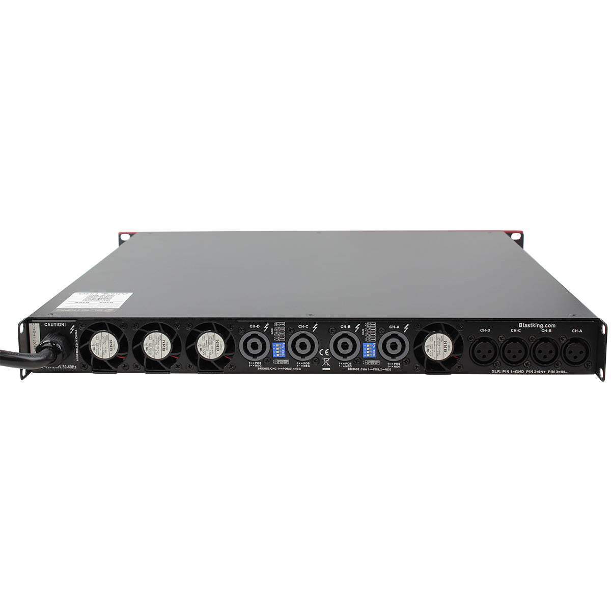 Blastking D16K 16000W 4-Channel Class D Professional Power Amplifier - Perfect for Live Concerts, DJ Performances & Studio Recording