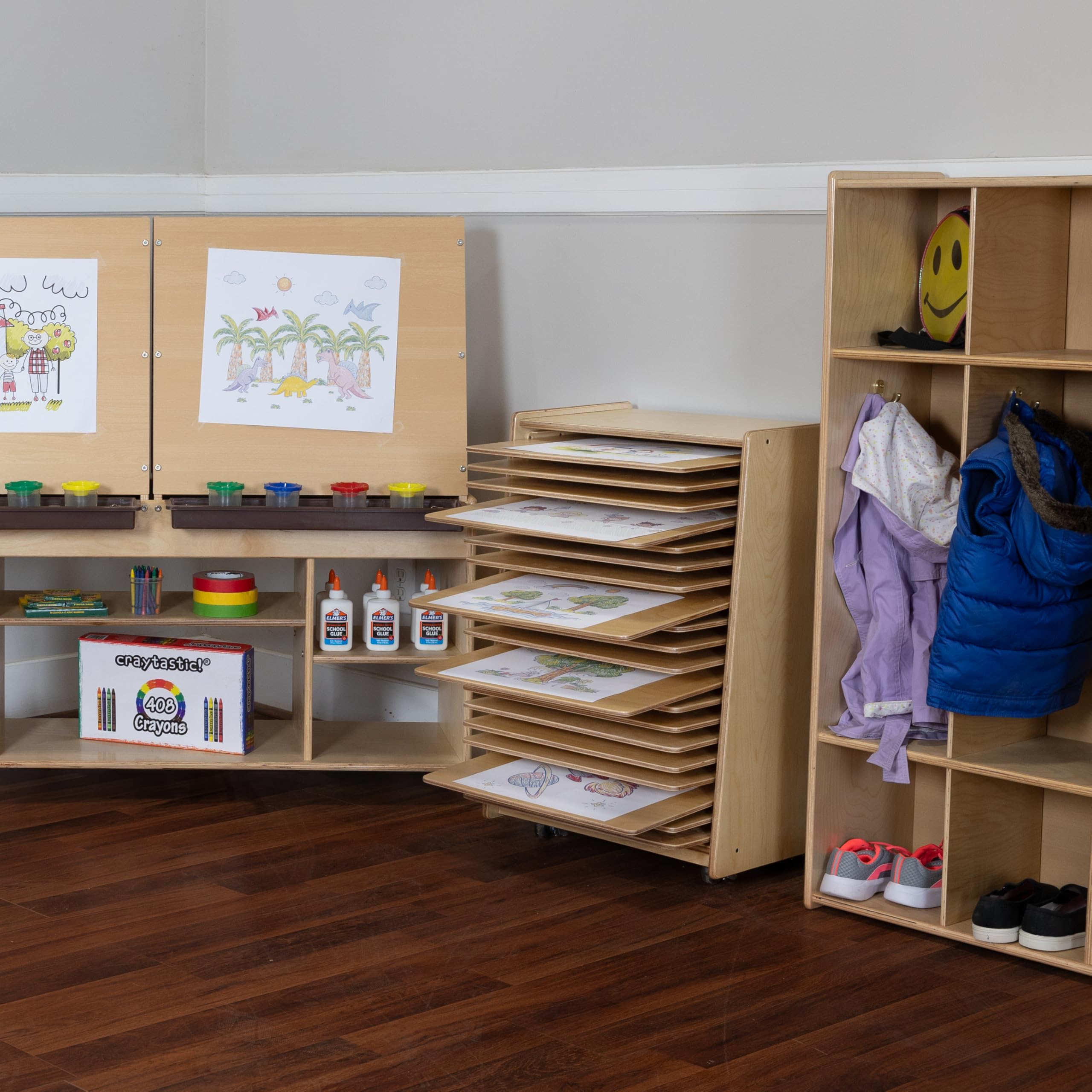 Wooden Drying Rack & Storage Shelf - Space-Saving Laundry Organizer for Clothes, Towels & Blankets | Perfect for Apartments, Dorms & Small Spaces