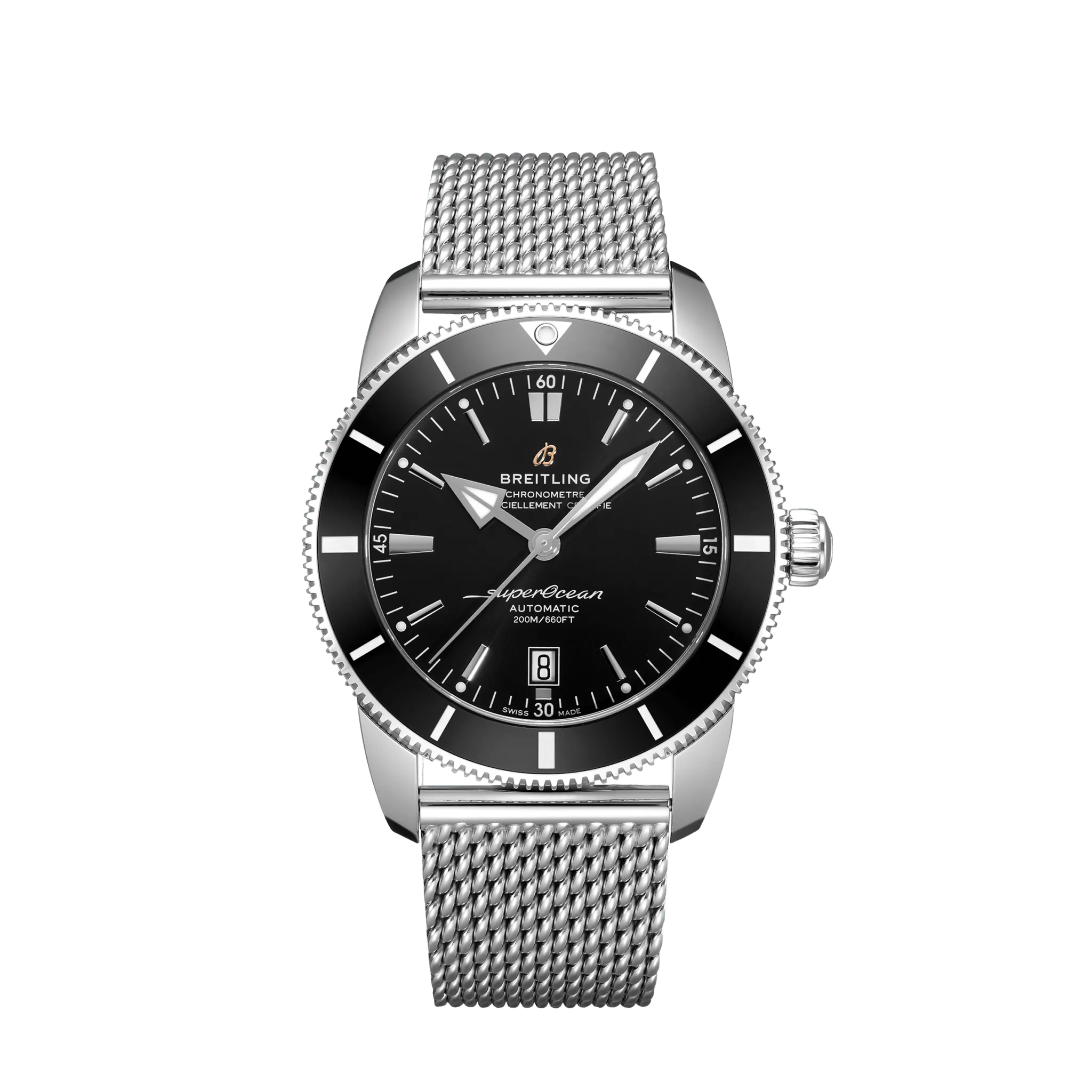 Breitling Superocean Heritage B20 Automatic 46mm Stainless Steel Men's Diving Watch - Luxury Waterproof Timepiece for Professional Divers & Water Sports Enthusiasts