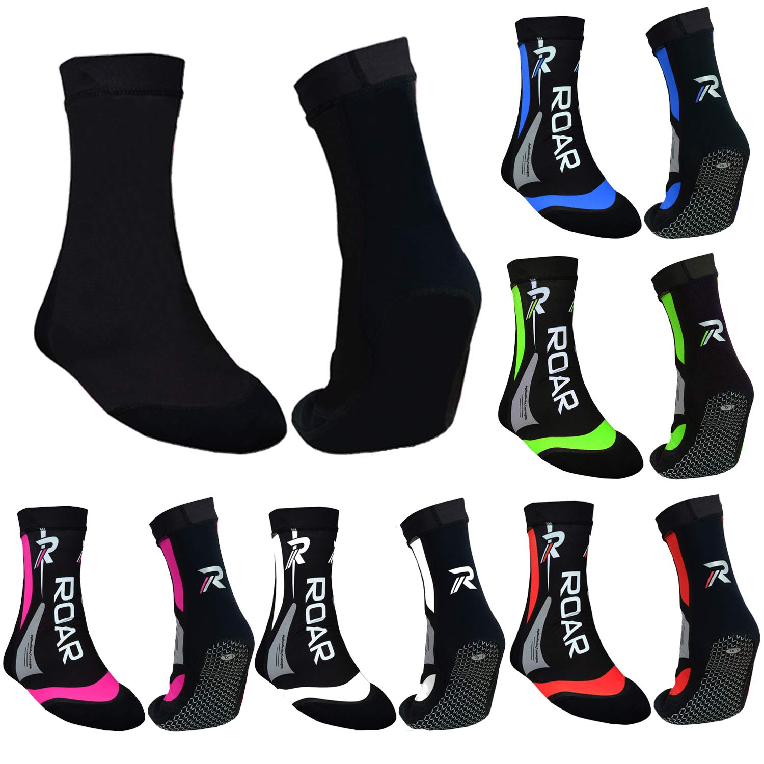 Roar Neoprene Socks 2MM - MMA Boxing Ankle Brace Protector for Men - Gym Training & Sports Thermo Socks - Ideal for MMA, Boxing, Weightlifting & CrossFit Workouts
