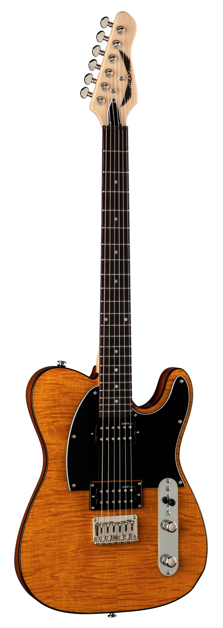 Dean NV SEL TAM NashVegas Select Solid-Body Electric Guitar in Trans Amber Finish - Perfect for Rock, Blues & Stage Performances