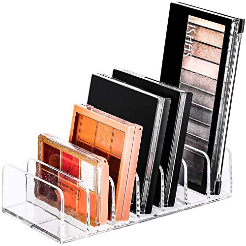 FoxFoxes Acrylic Eyeshadow Palette Organizer - Small Cosmetic Storage Case for Eyeshadow Palettes & Makeup (1 Pack) - Perfect for Vanity, Travel & Makeup Artists