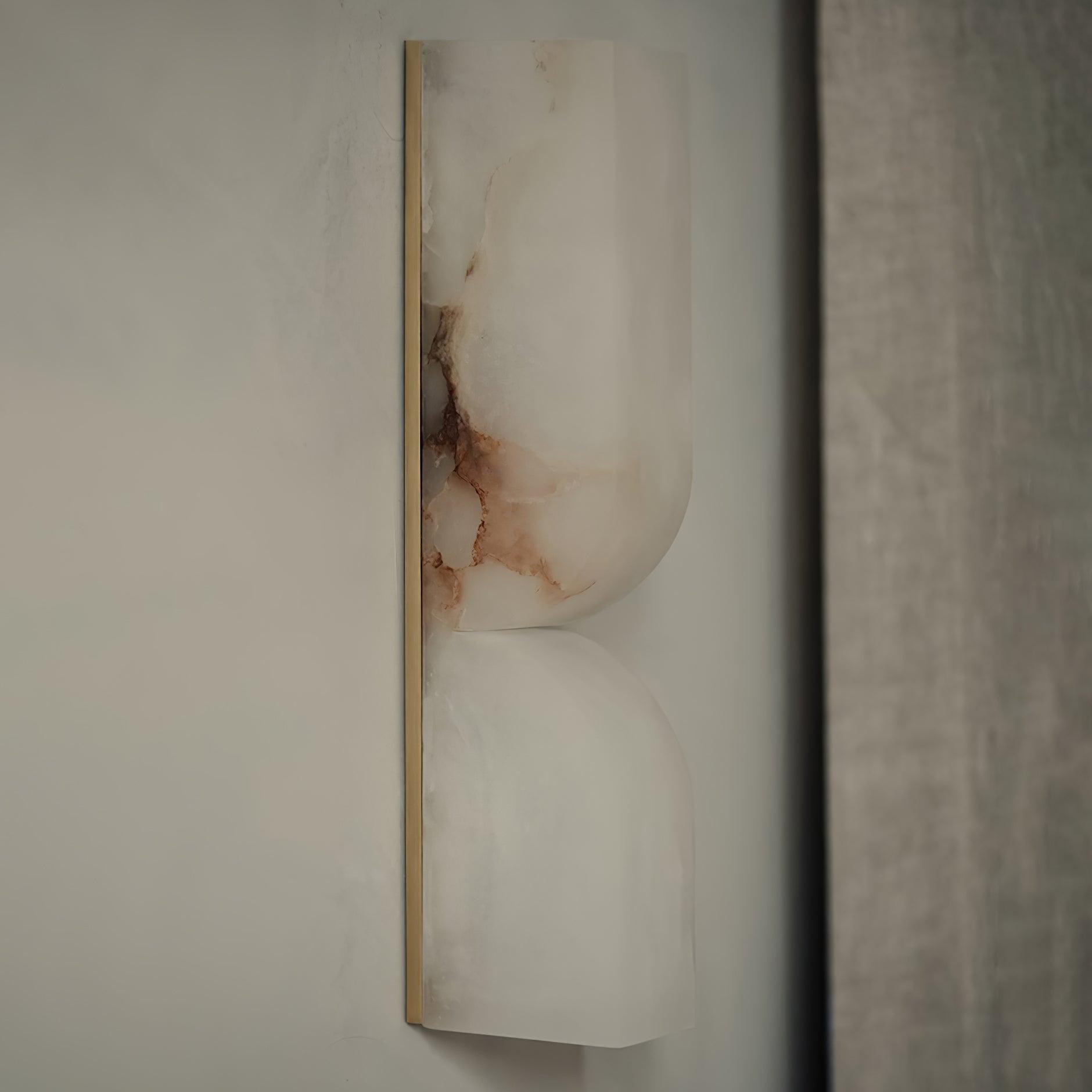 Alabaster Plug-in Wall Sconce Light - Modern Plug in Wall Lamp for Bedroom, Living Room & Hallway Lighting - Elegant Plug-in Sconce for Home Decor