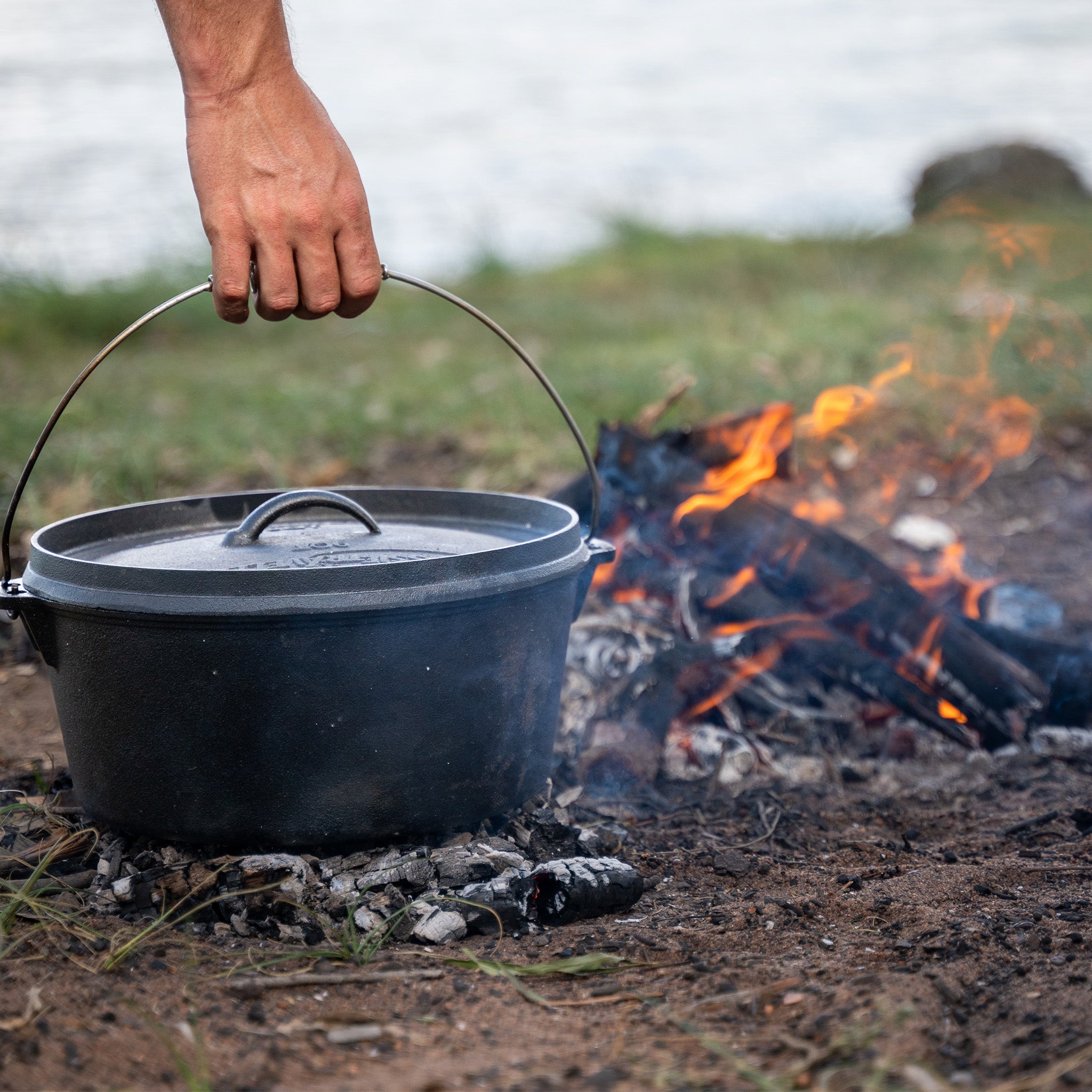 9QT Cast Iron Camp Oven - Perfect for Outdoor Cooking, Camping, Dutch Oven Meals & Backpacking Adventures