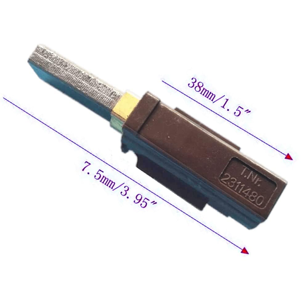 4-Pack Replacement Vacuum Cleaner Motor Carbon Brushes (2311480) - Compatible with Part Numbers 2311480, 333261, 33326-1 - No Latch Design - Perfect for Hoover, Dyson, Shark Vacuum Cleaner Maintenance & Repair - Home Cleaning & DIY Appliance Fixes