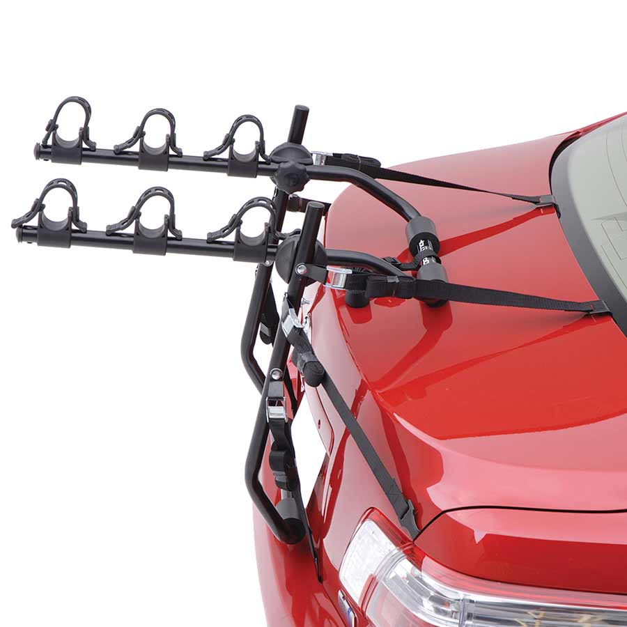 Hollywood Racks Express 3-Bike Trunk Mount Rack - Heavy Duty Bicycle Carrier for Cars, SUVs & Minivans - Perfect for Road Trips, Camping & Family Adventures