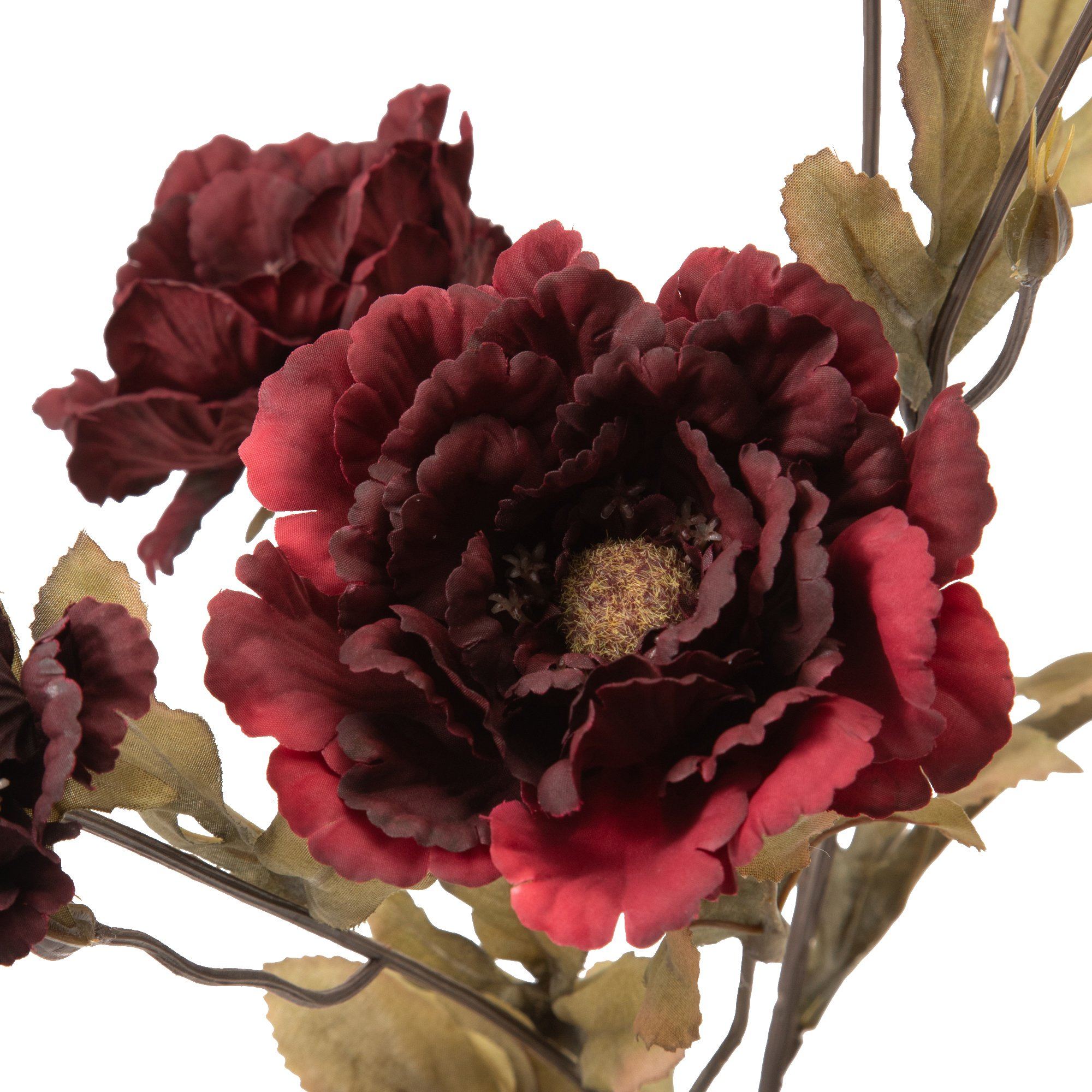Artificial Flower Lotus Peony Red - Realistic Silk Peony Bouquet for Home Decor, Wedding Centerpieces, and Party Arrangements