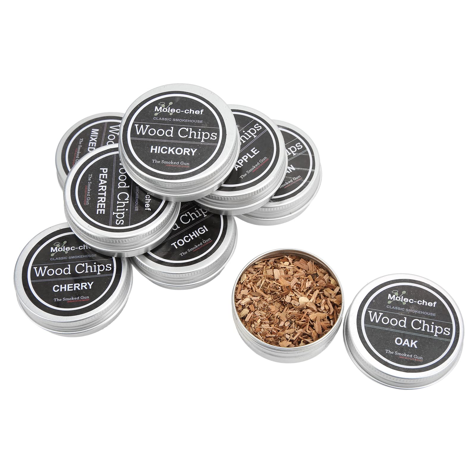 Premium Smoked Wood Chips for Cocktails - Natural Oak & Hickory Smoking Chips for Bartenders, Mixologists & Home Bars - Enhance Whiskey, Bourbon & Craft Cocktails