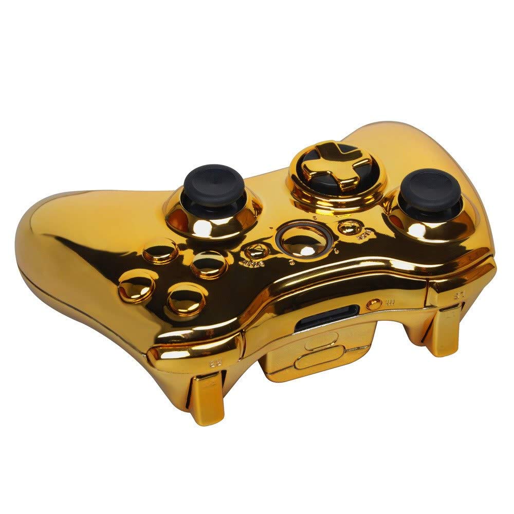 Premium OSTENT Full Controller Shell Case for Microsoft Xbox 360 Wireless Controller - Gold Edition | Durable Protection & Enhanced Grip for Gaming Sessions