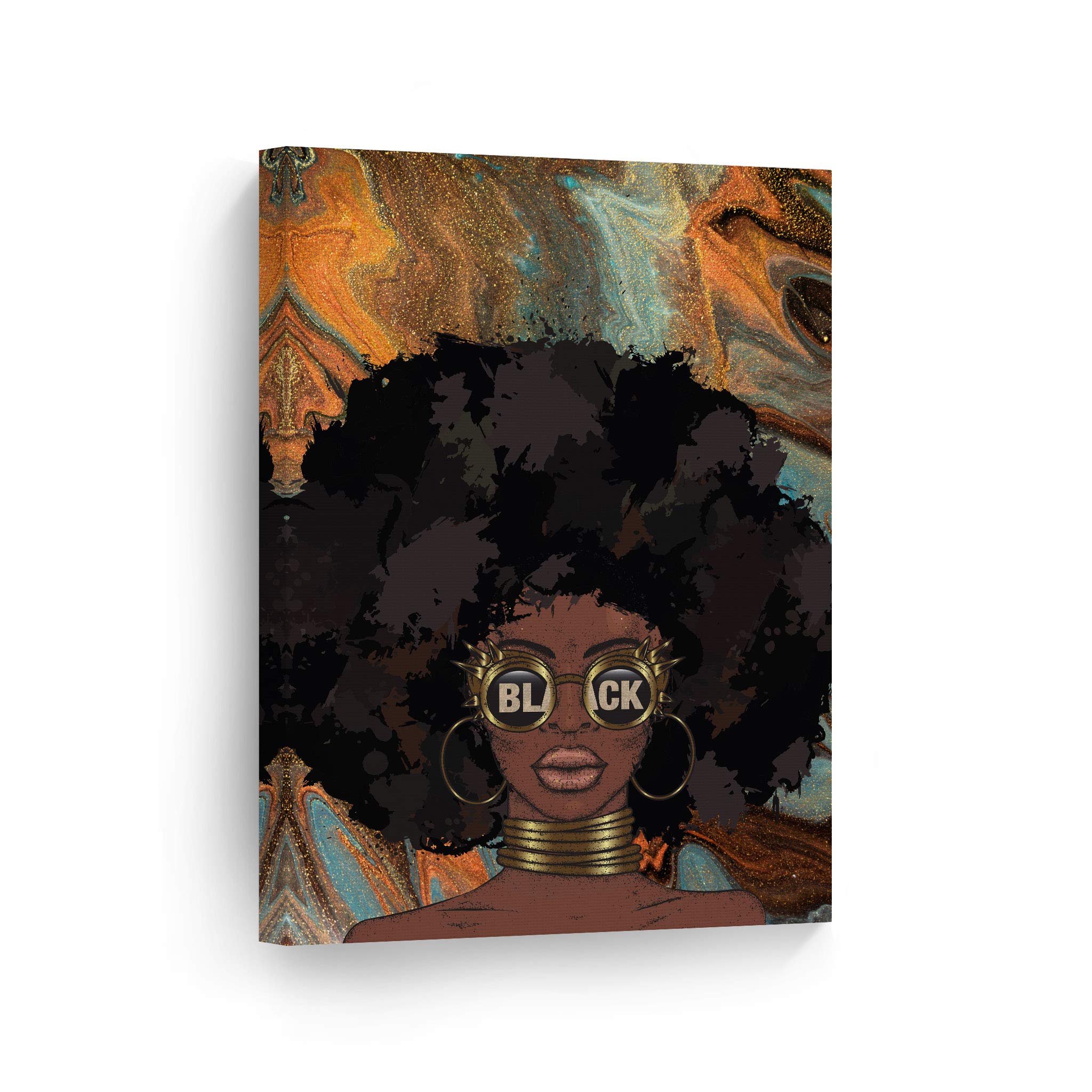 African American Wall Art Canvas Prints - Black Art Wall Decor & African American Pop Art - 28x19 Inches - Perfect for Living Room, Bedroom & Office Decor