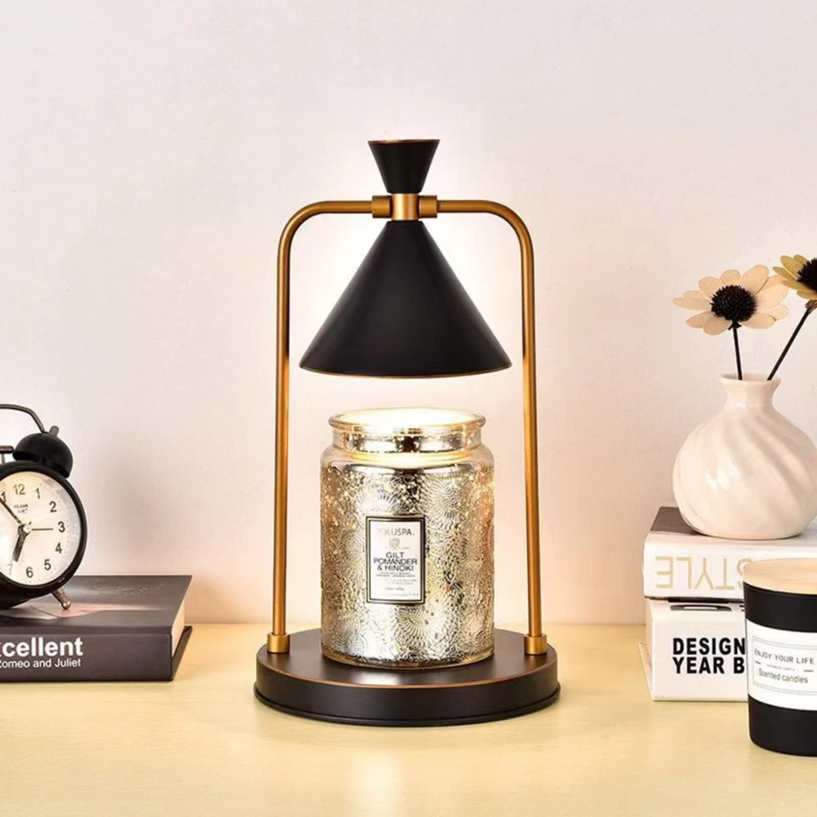 Dimmable Candle Heater Lamp - Electric Wax Melter for Small & Large Candles - Home Decor for Bedroom, Living Room | Perfect for Relaxation, Aromatherapy & Cozy Ambiance