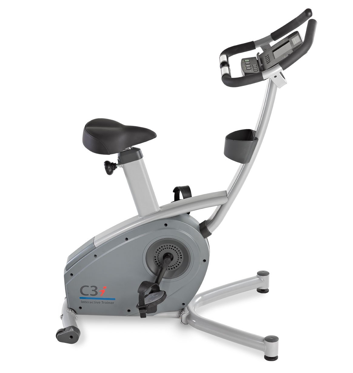 Lifespan C3i Upright Exercise Bike for Home Gym - Quiet Magnetic Resistance Indoor Cycling Bike with LCD Monitor, Heart Rate Sensors - Perfect for Cardio Workouts, Weight Loss & Home Fitness Training