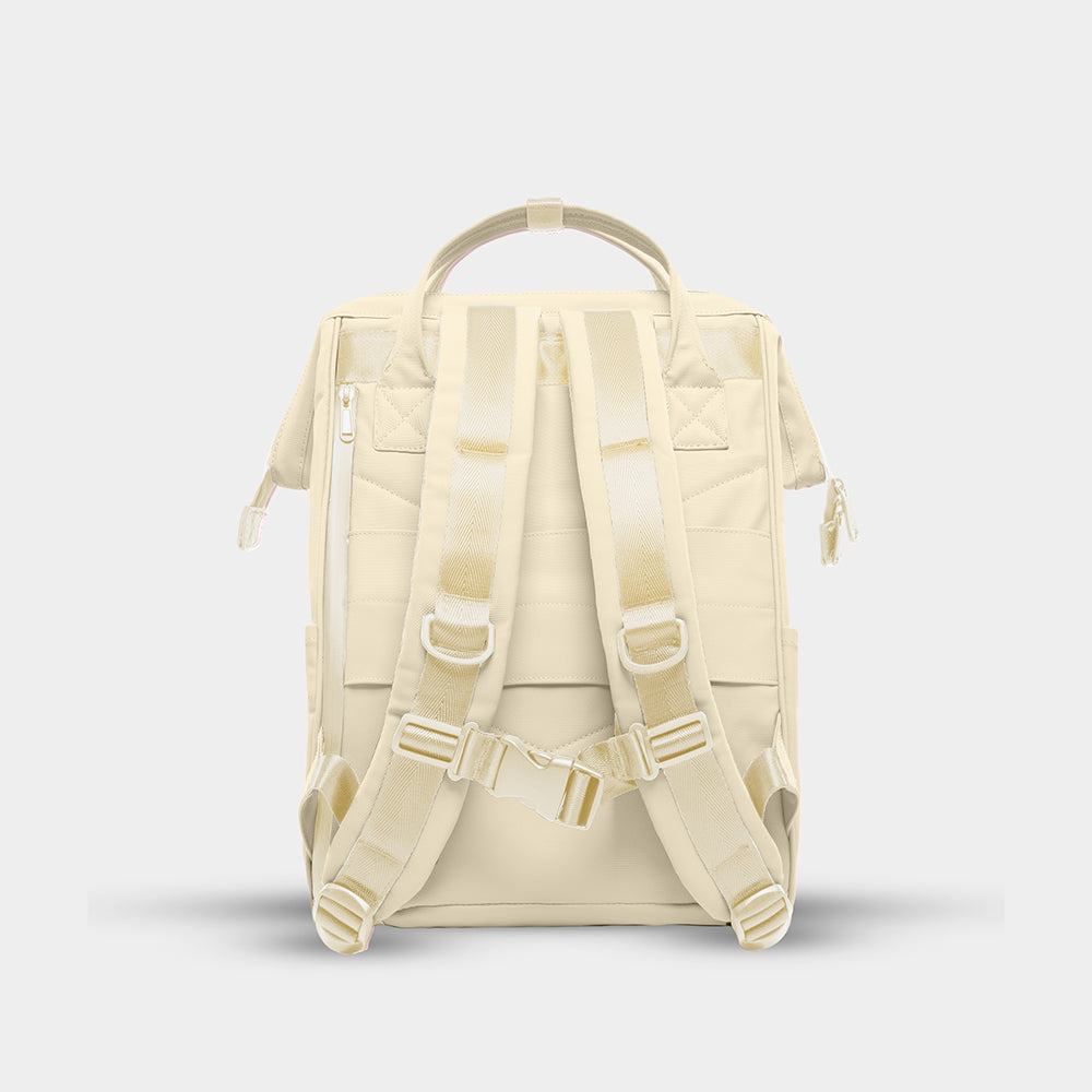 Compact Cascade Backpack in Cream - Lightweight & Stylish Daypack for Travel, Hiking, and Everyday Use
