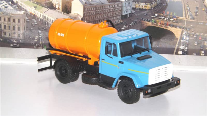 1/43 Scale Soviet Russia KO-520 ZIL-508.1 Vacuum Tank Truck Pre-Built ABS Model - Collectible Diecast Truck for Display, Gift & Military Vehicle Enthusiasts - Perfect for Home Office Decor, Model Showcase & Historical Collection