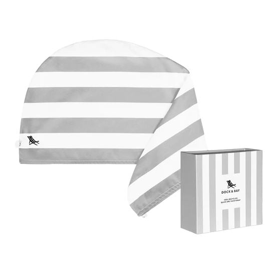 Dock & Bay Quick Dry Hair Towel Wrap - Microfiber Hair Turban for Women & Men - Soft & Absorbent for Post Shower, Swimming, Gym & Travel