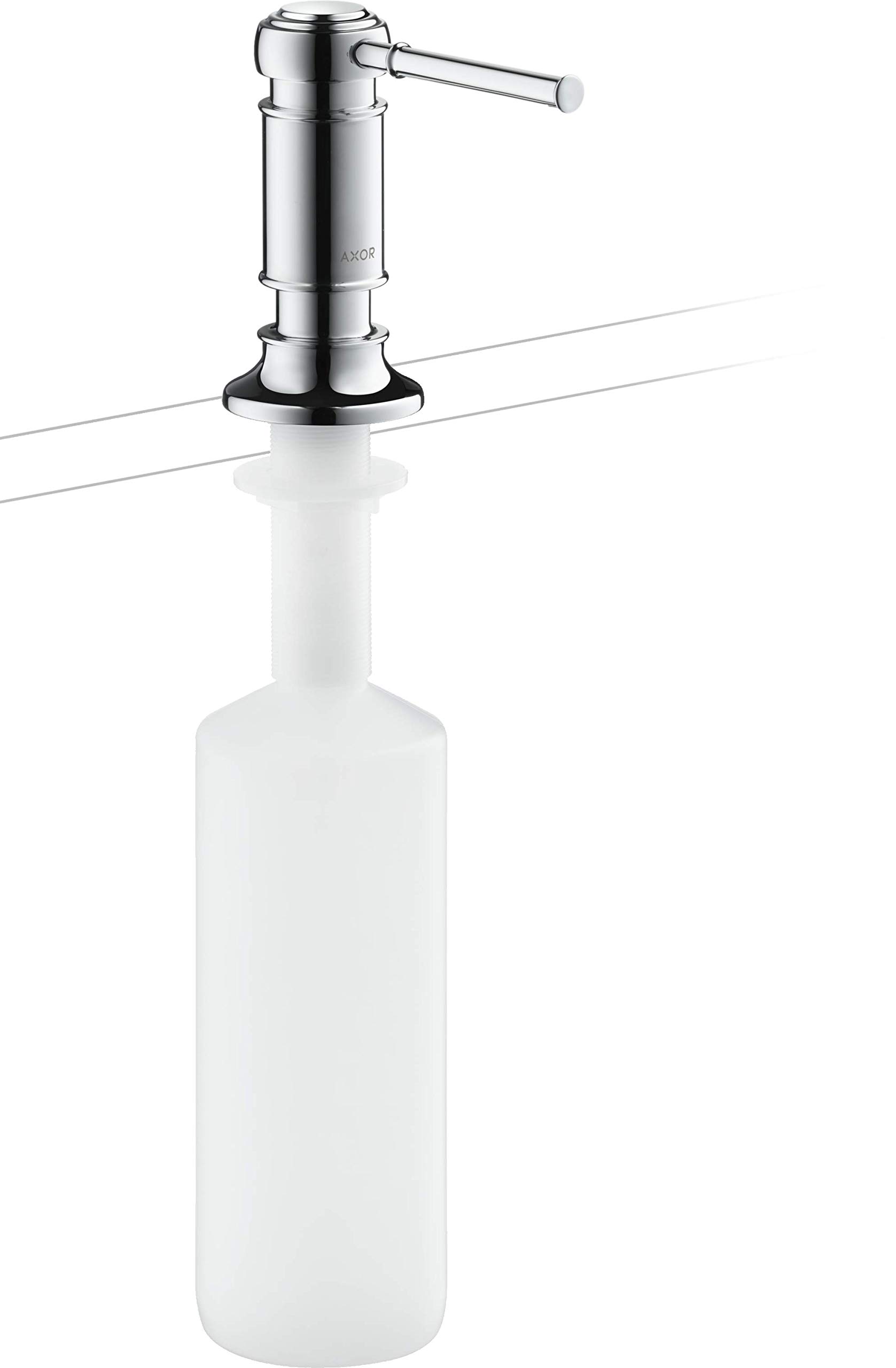 AXOR 4-Inch Polished Nickel Soap Dispenser for Bathroom & Kitchen Sink - Classic Design, Model 42018831 - Perfect for Modern Homes, Restaurants, and Hotels
