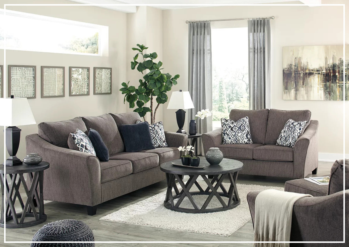 Gio Italia Naldini Sleeper Sofa in Slate Brown - Convertible 3-Seater Couch Bed for Small Spaces & Guest Rooms