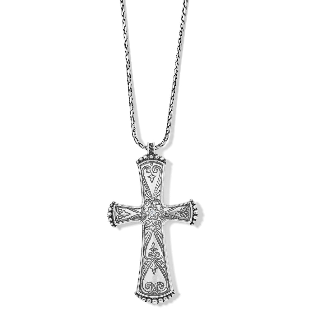 Brighton Essex Cross Necklace - Elegant Silver Religious Jewelry for Women, Perfect for Church, Weddings & Everyday Wear