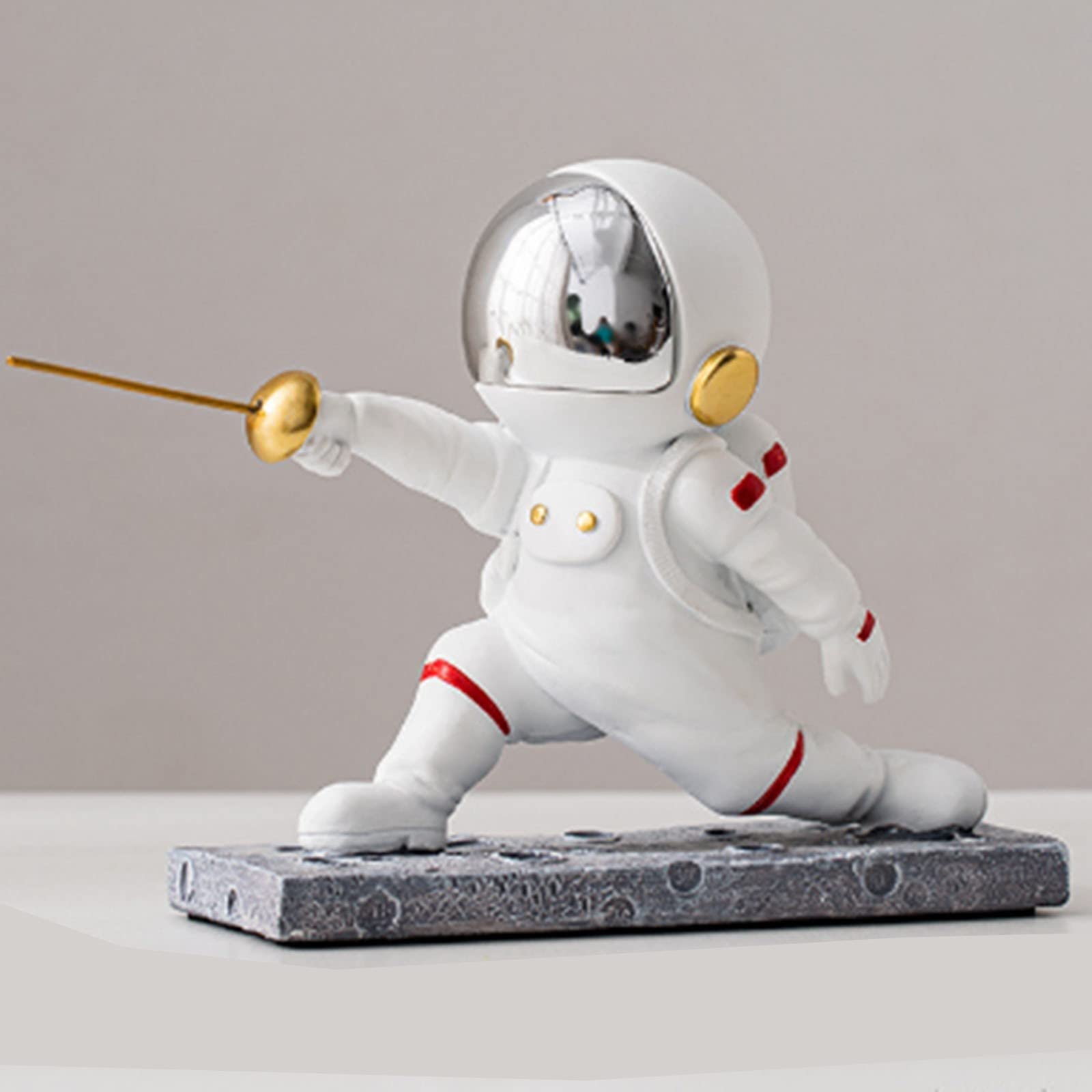 Creative Astronaut Figurine Resin Sculpture - Nordic Home & Office Decor, Unique Gift for Space Enthusiasts - Perfect for Living Room, Entryway, or Desk Decoration