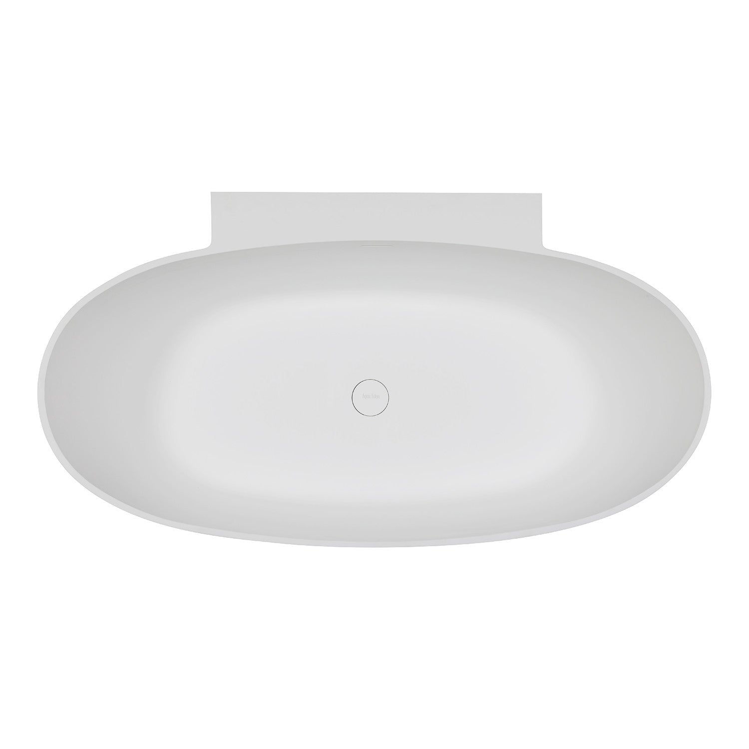 Arcticstone 63-Inch Freestanding Oval Bathtub - Matte White Solid Surface Double-Ended Soaking Tub with Drain | Perfect for Luxury Bathrooms & Spa-Like Relaxation at Home