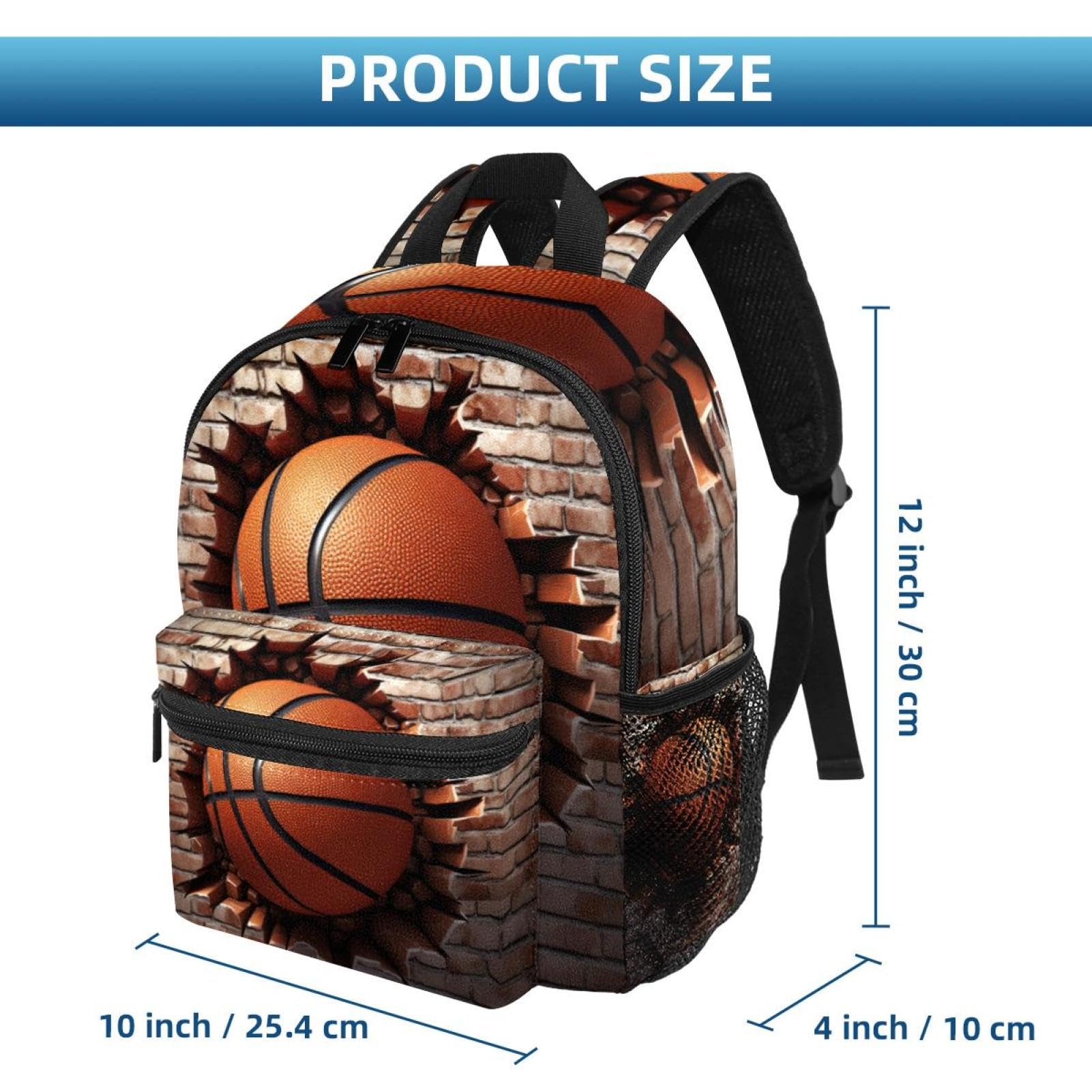 Men's & Women's Travel Backpack - Durable Basketball Wall Texture Design - Perfect for Gym, Work, School & Outdoor Adventures