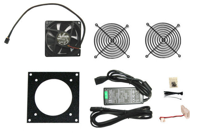 CG CabCool 801 Single 80mm Cabinet Cooling Fan Kit - Quiet PC Case Fan for Home Theater, Gaming PC & Electronics Cabinet Cooling System - Perfect for Home Office, Server Room & Entertainment Center