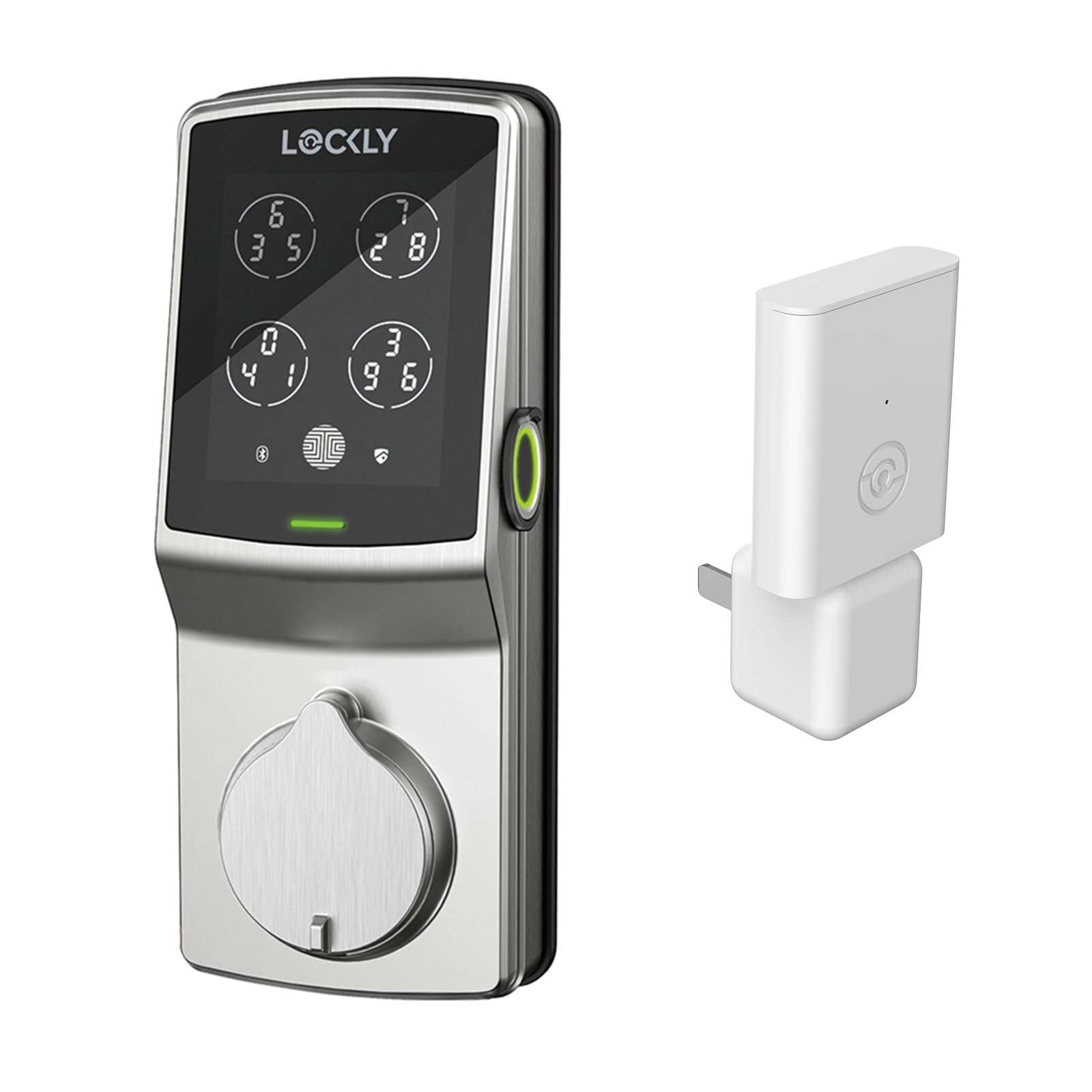 Lockly Smart Wi-Fi Deadbolt Lock with Keyless Entry, PIN Genie® Keypad & 3D Fingerprint Sensor - Auto Locking Smart Door Lock for Home Security (Satin Nickel) - Perfect for Smart Homes, Vacation Rentals & Airbnb Properties