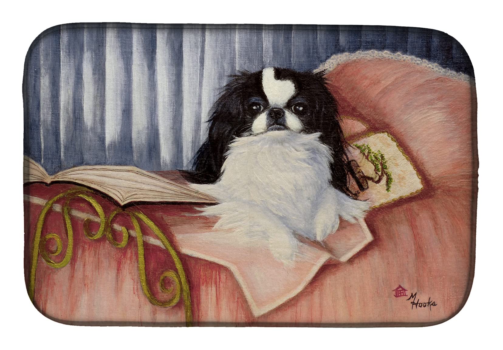 Japanese Chin Dish Drying Mat - Absorbent Kitchen Counter Pad for Dishes (14x21