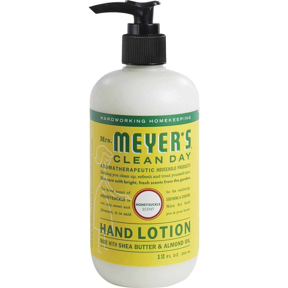 Mrs. Meyer's Clean Day Hand Lotion - Honeysuckle Scent, 12 fl oz (Pack of 6) | Moisturizing & Nourishing for Dry Hands | Perfect for Home, Office & Travel Use
