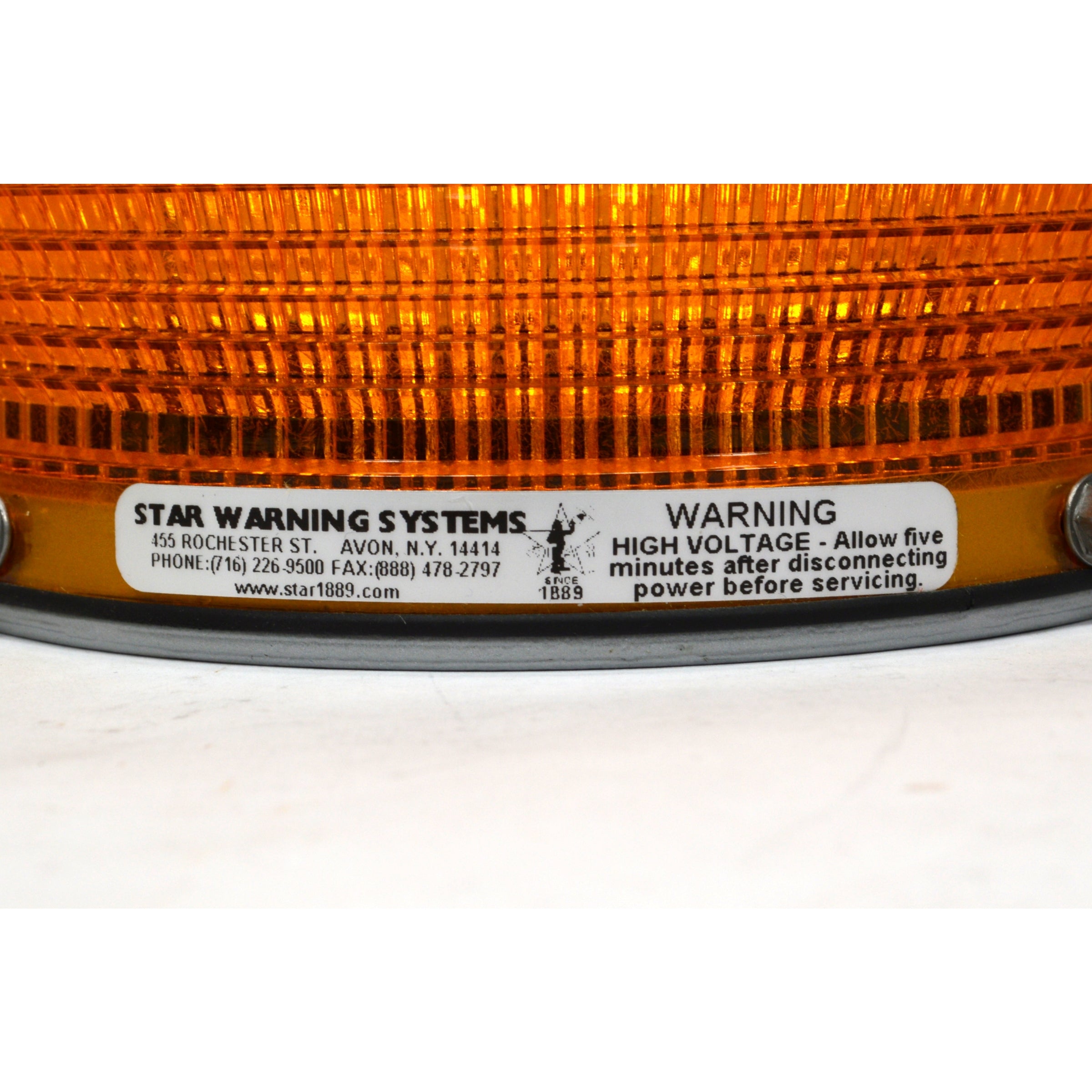 New in Box STAR WARNING SYSTEMS Model 240CFQ Orange Amber Strobe Light - Emergency Vehicle Safety Warning Light for Trucks, Construction & Roadside Work