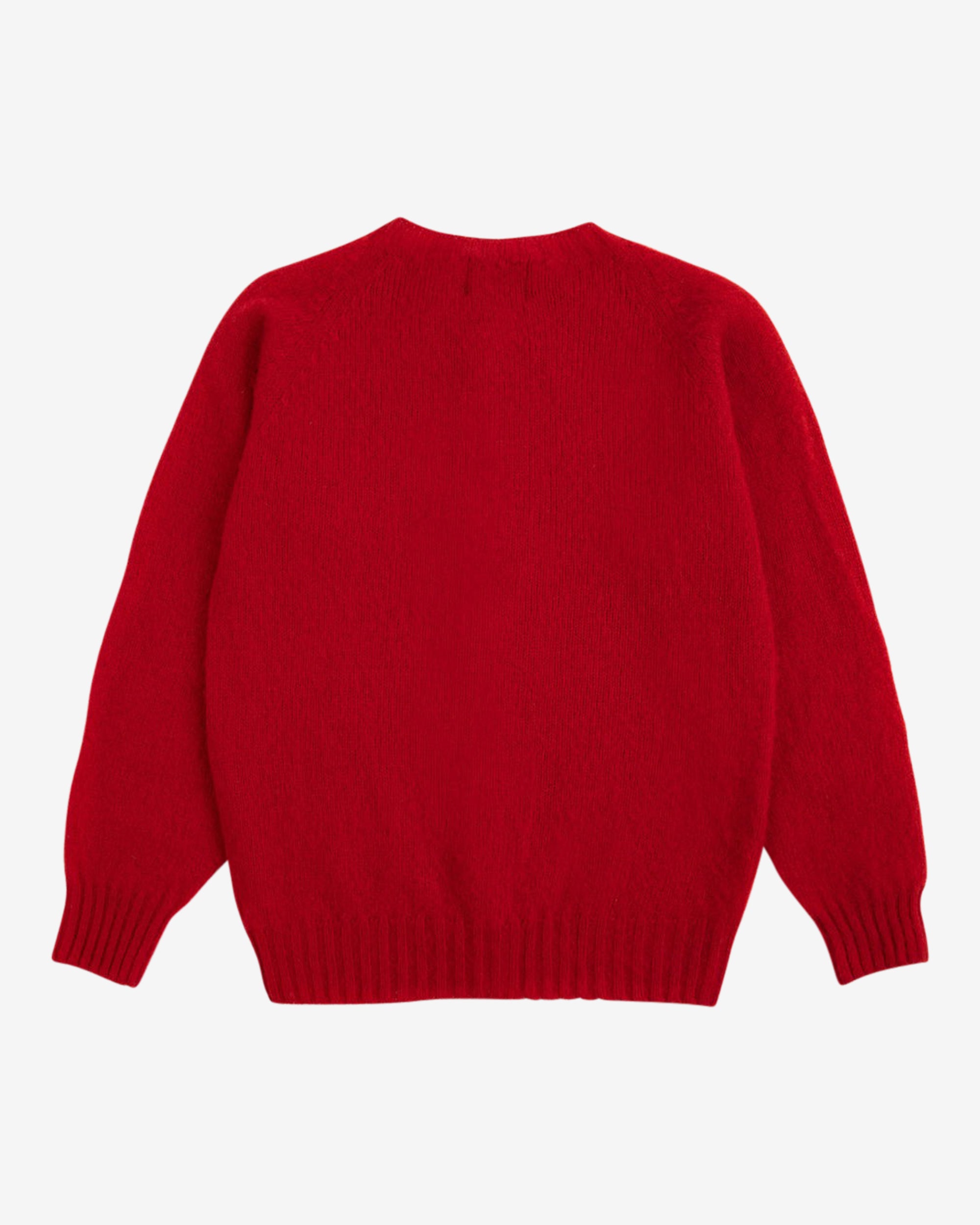 Lowie Scottish Red Classic Brushed Cardigan for Women - Soft Wool Blend Knitwear - Perfect for Fall & Winter Outfits, Office Wear & Cozy Home Lounging