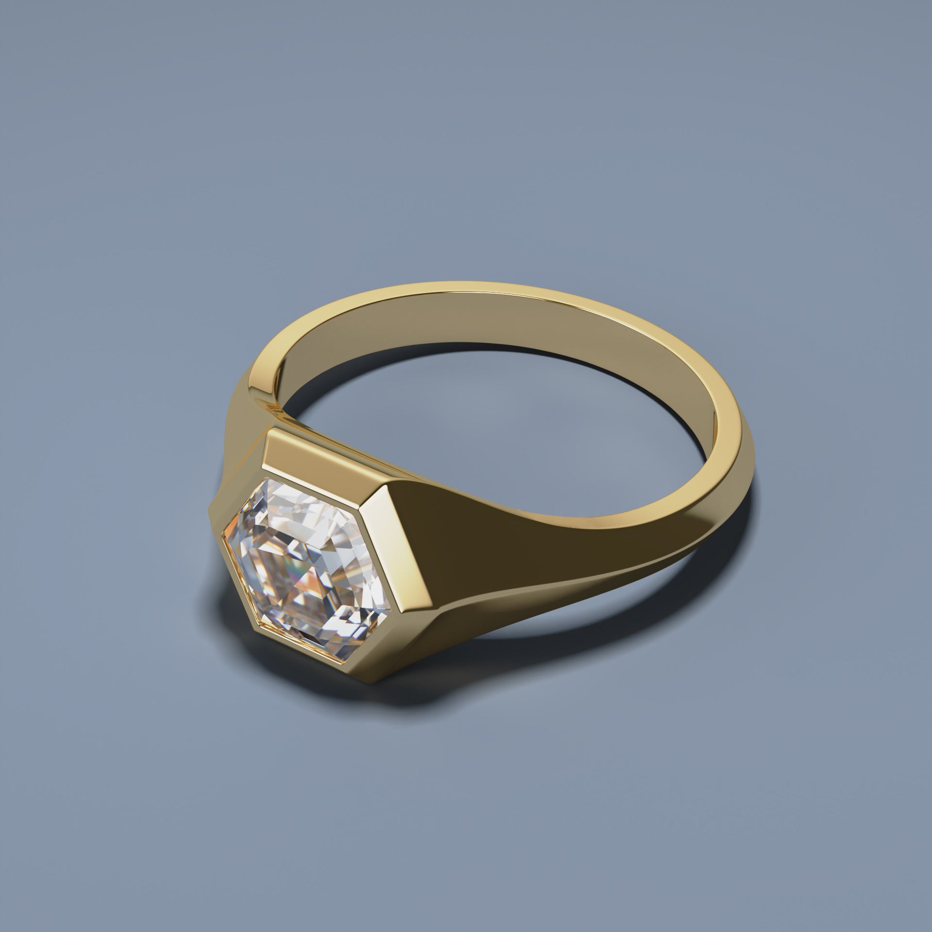 1ct Hexagon Diamond Ring - Elegant Geometric Solitaire Engagement Ring for Women | Perfect for Proposals, Anniversaries & Special Occasions