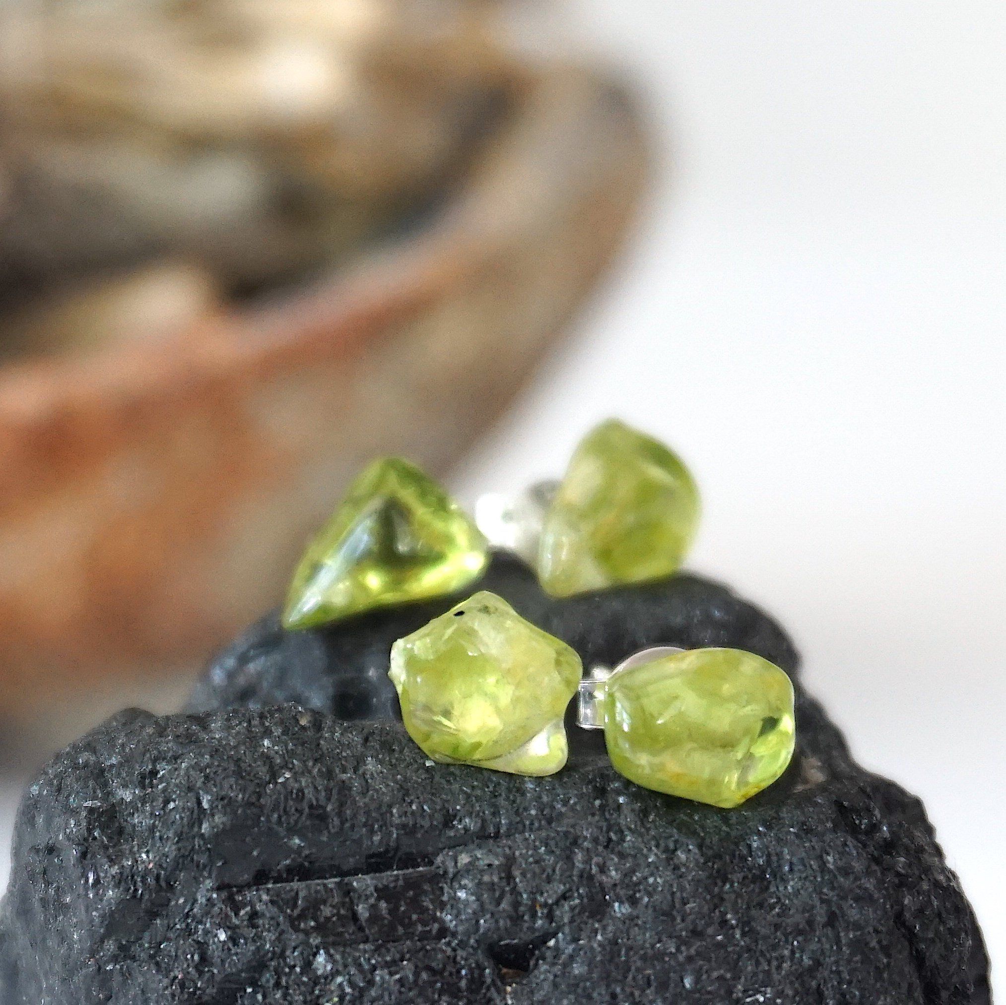 Peridot Stud Earrings - 14K Gold Post Earrings for Women | Perfect for Everyday Wear, Gifts & Special Occasions