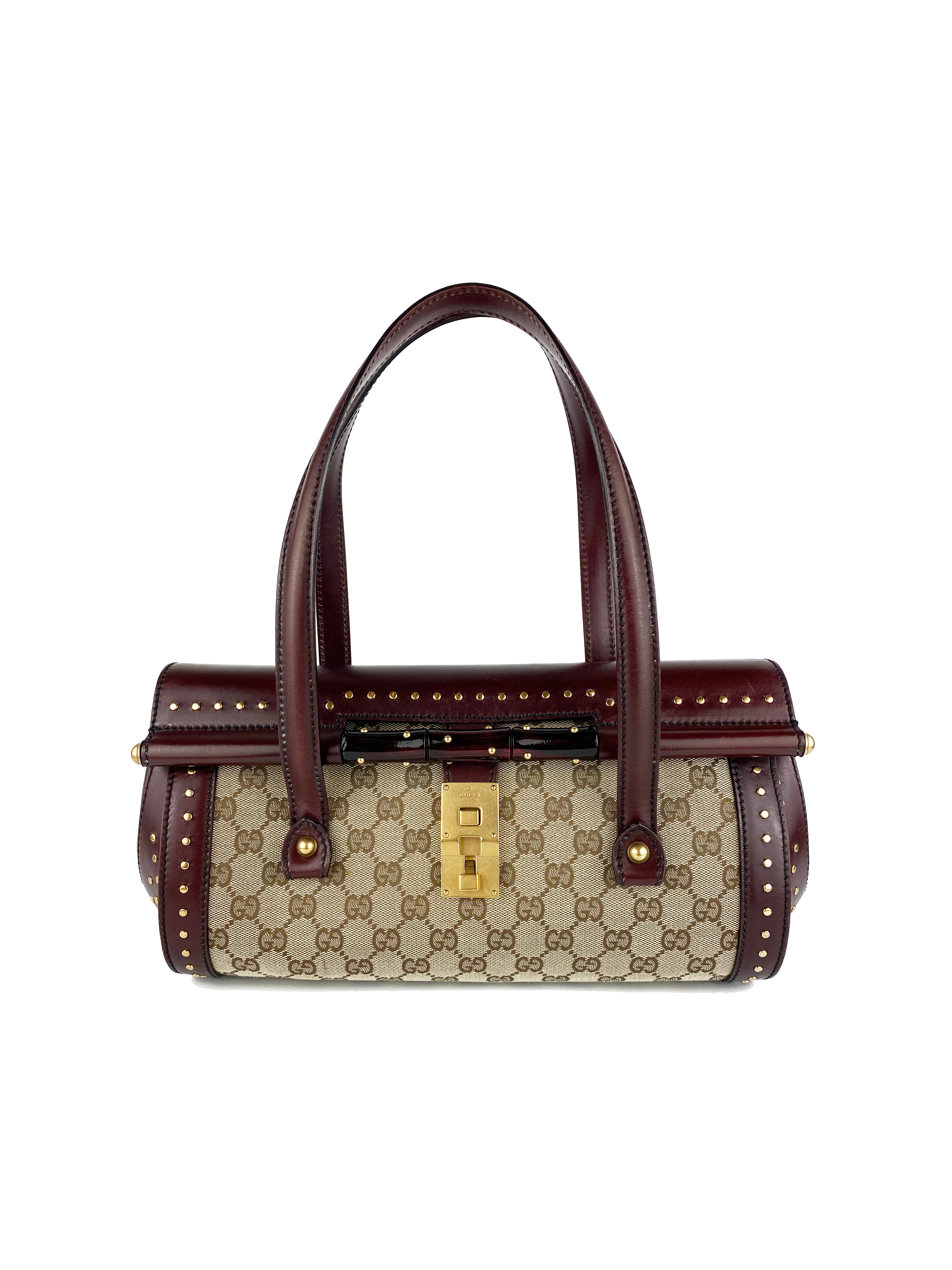 Vintage Gucci Bamboo Shoulder Bag for Women | Luxury Leather Handbag | Perfect for Work, Travel & Evening Events