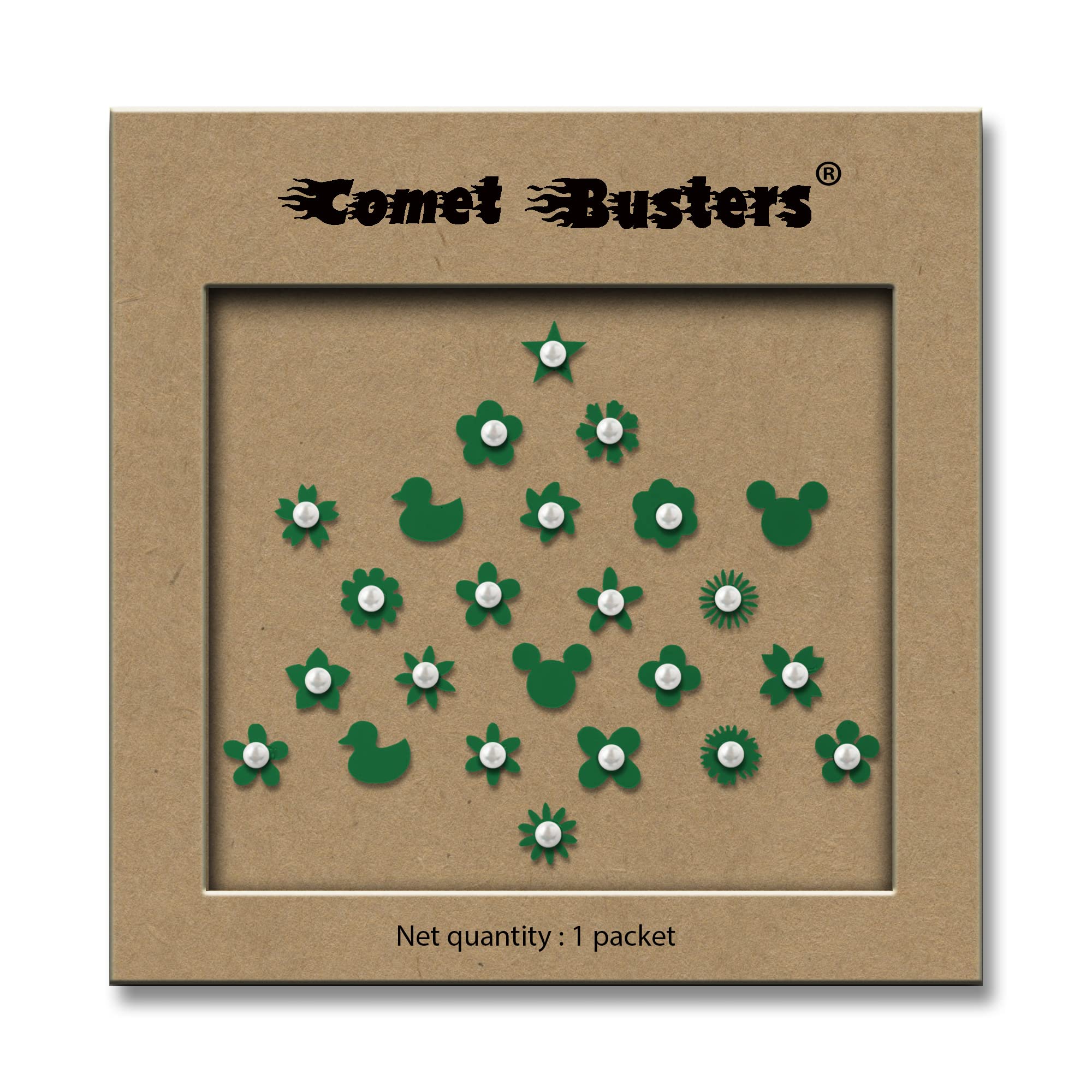 Comet Busters Adorable 6mm Bindi Stickers for Kids & Girls | Face Decoration & Costume Accessories | Perfect for Parties, Halloween & Cultural Events (BBO001-2, BBO026)