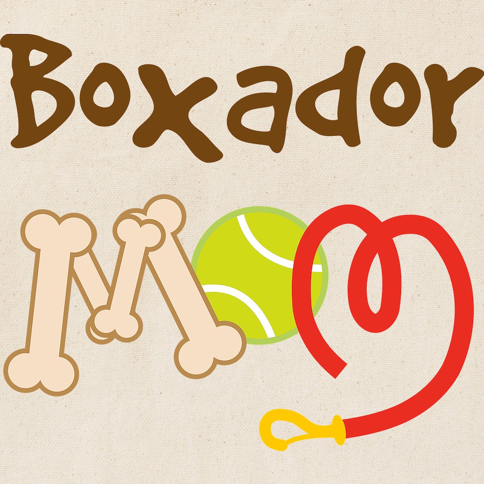 Boxador Dog Mom Tote Bag - Natural Canvas Reusable Shopping Bag for Women | Eco-Friendly Grocery Tote, Pet Lover Gift, Beach & Farmers Market Bag
