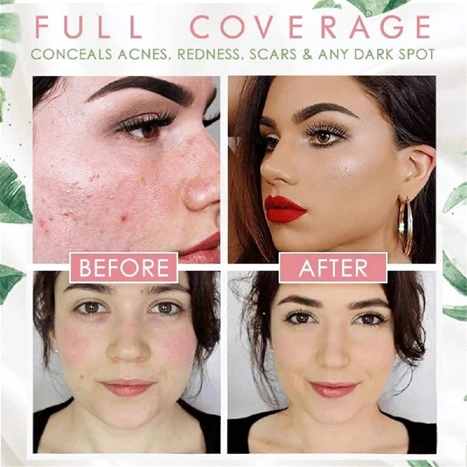 LELEBEAR Mushroom Head Air Cushion CC Cream with Brush - Natural Coverage, Lightweight & Buildable Foundation for Flawless Skin | Perfect for Daily Makeup & On-The-Go Touch Ups