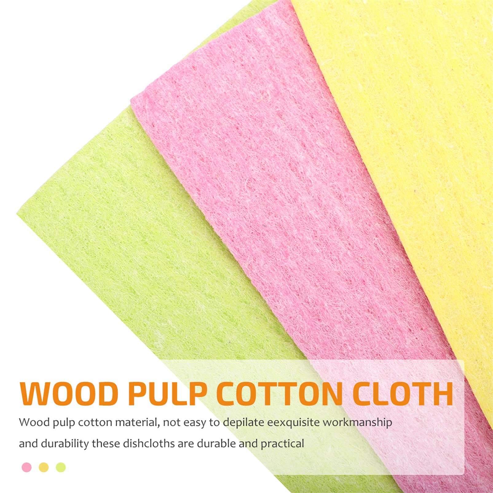 Hemoton 3-Pack Reusable Cotton Dish Cloths - Super Absorbent Kitchen Towels, Cleaning Rags & Washcloths for Dishes, Bathroom, Dusting & Household Cleaning | Eco-Friendly Wood Pulp Cotton Towels for Daily Use