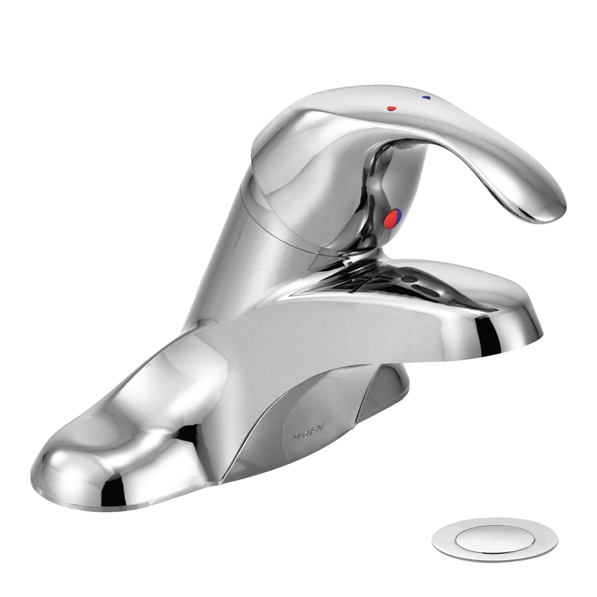Moen 8437 Chrome Single Handle Bathroom Sink Faucet - Perfect for Modern Home, Apartment & Guest Bathroom Renovation