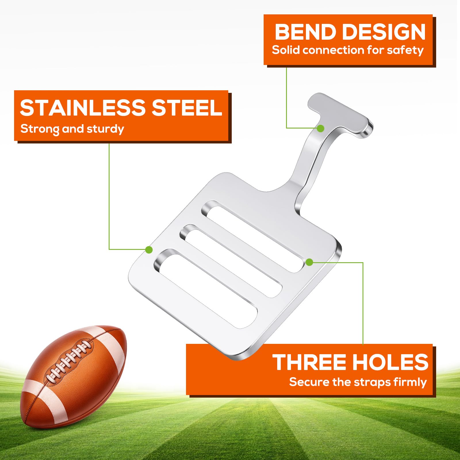 Dunzy T-Hook Shoulder Pads for Football - Silver | Comfortable & Secure Fit for Quarterbacks, Linebackers & Defensive Players | Perfect for Training & Game Day