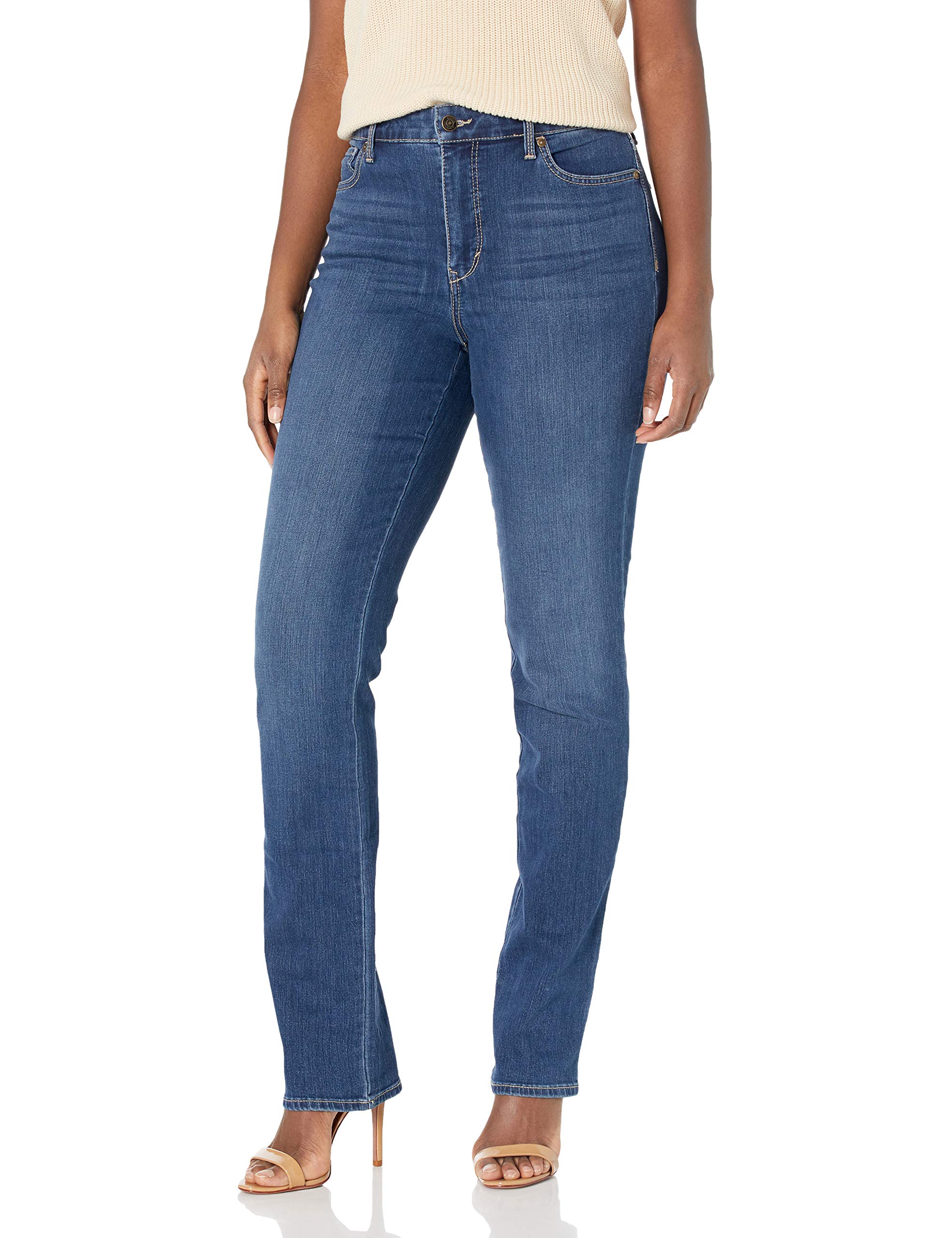 Gloria Vanderbilt Women's Rail Straight Leg Jean - Classic Comfort Denim Pants for Casual Wear, Work & Everyday Outfits
