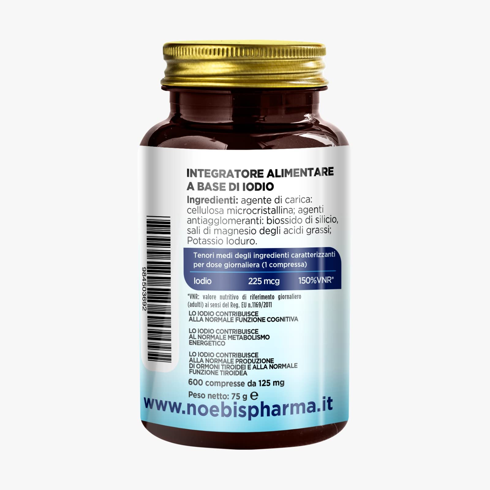 Potassium Iodide 2400 Tablets (225 mcg Iodine per Tablet) | Long-Term Emergency Supply | Radiation Protection & Thyroid Support for Survival Kits, Nuclear Preparedness & First Aid