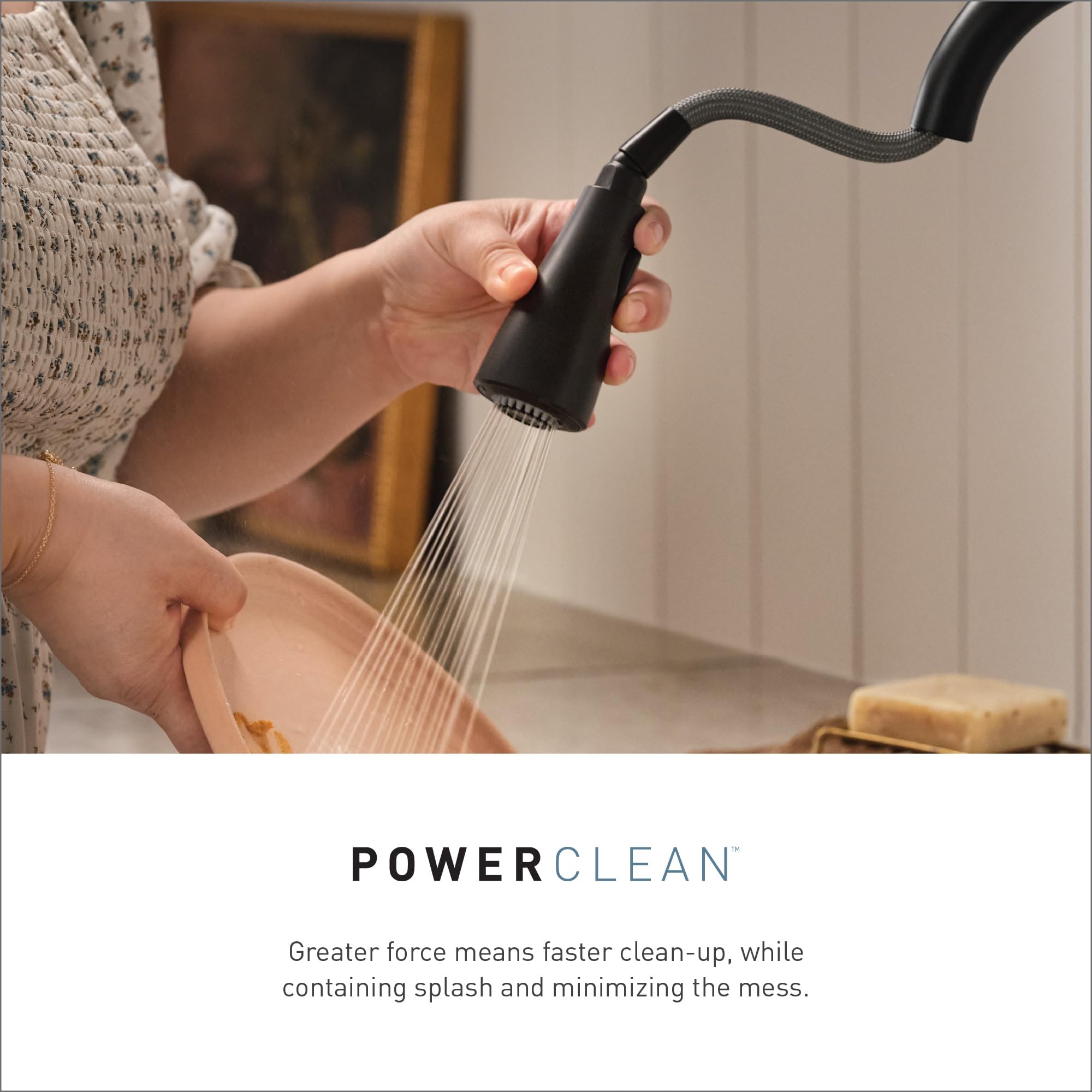 Moen 9126EWBL Kurv Collection Motionsense Wave Sensor Touchless One-Handle High Arc Pull-Down Modern Kitchen Faucet with Power Clean Technology in Matte Black - Perfect for Hands-Free Dishwashing and Modern Home Kitchens