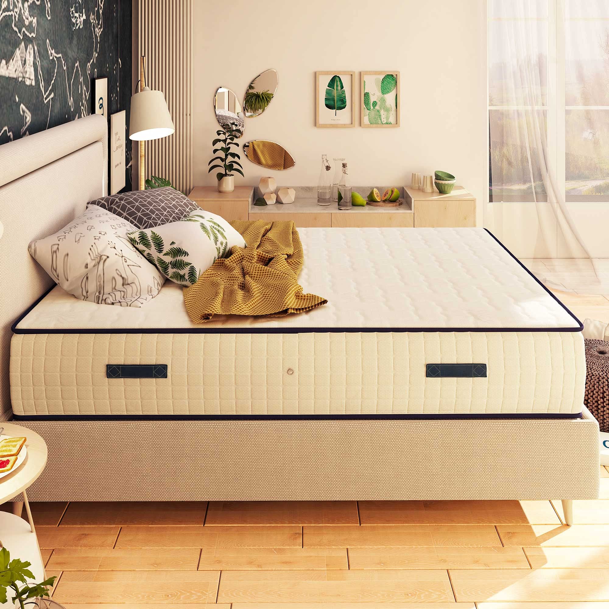 Baldiflex - 12 Inch Memory Foam Mattress, 4 Inch Viscoelastic Memory Foam & 24 Inch Waterfoam Polyurethane Support - Pressure Relief for Back, Side & Stomach Sleepers - Perfect for Bedroom, Guest Room & Dorm
