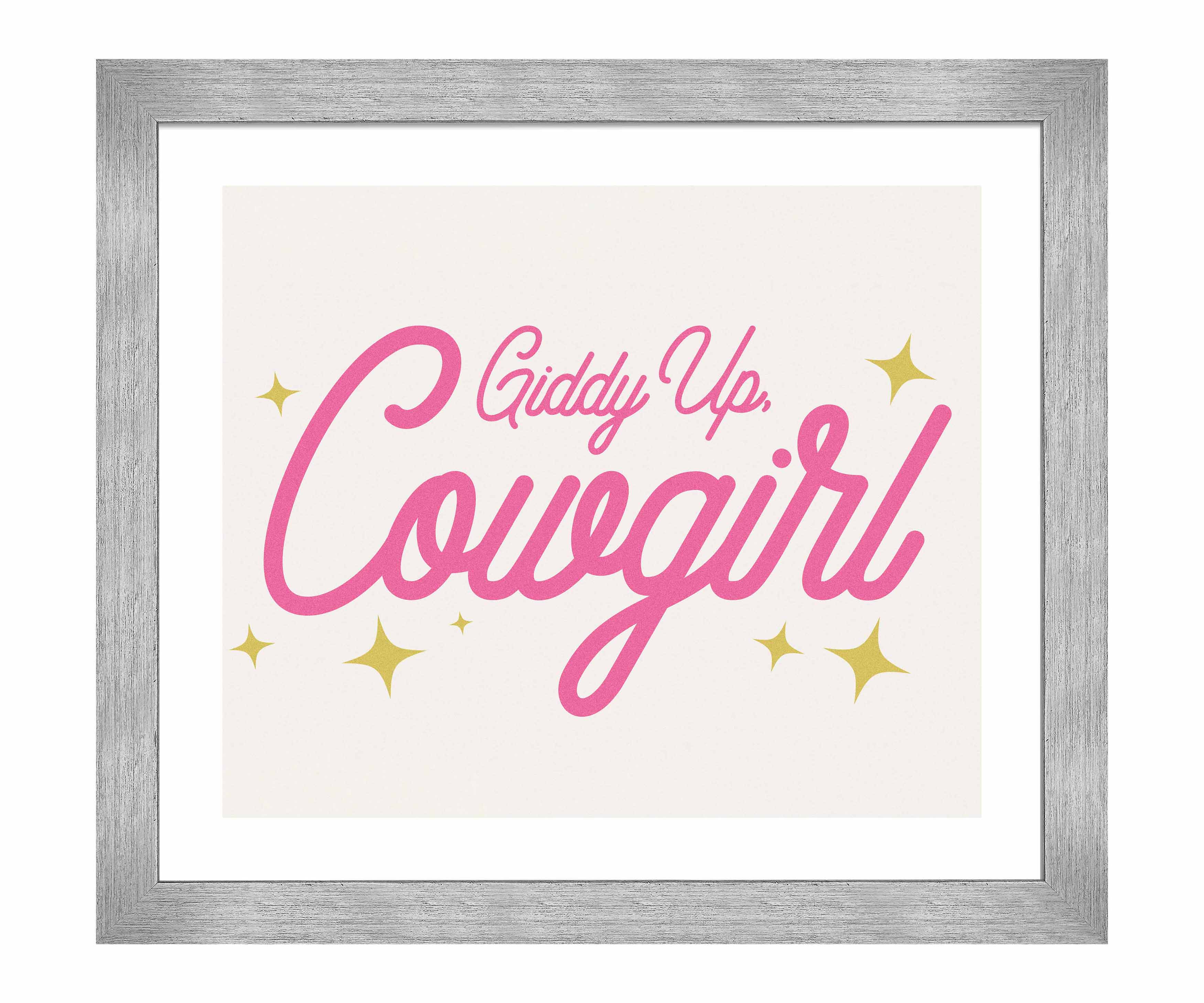Giddy Up Cowgirl Art Prints - Western Decor for Home & Office - Perfect for Cowgirl Themed Bedrooms, Living Rooms, and Ranch Style Spaces